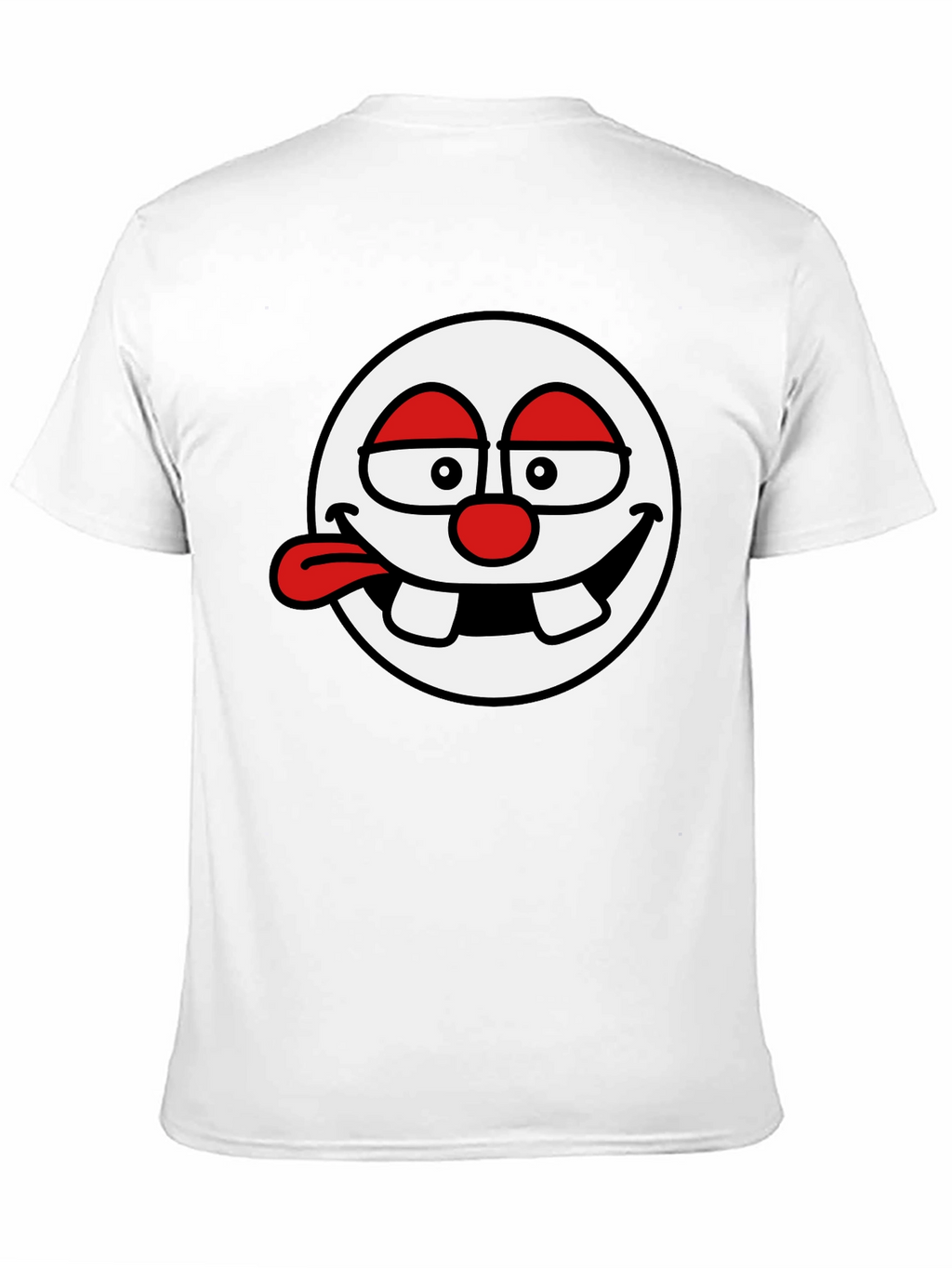 Funny Face Graphic Tee - Black Cotton T-Shirt