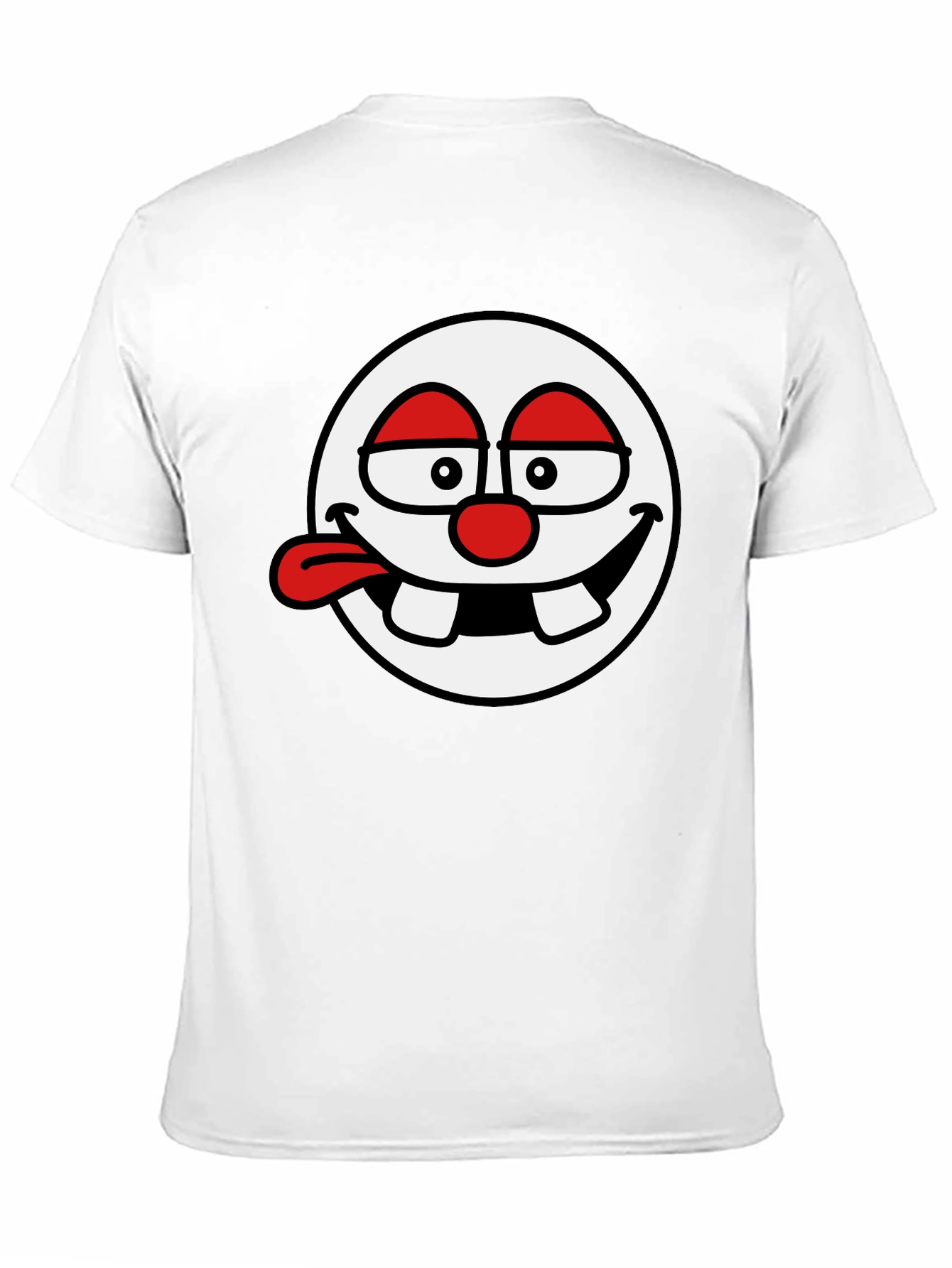 Funny Face Graphic Tee - Black Cotton T-Shirt