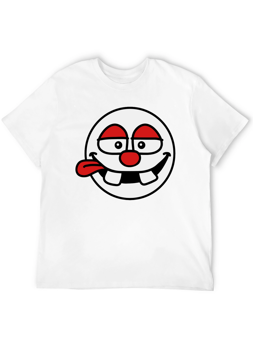 Funny Face Graphic Tee - Black Cotton T-Shirt