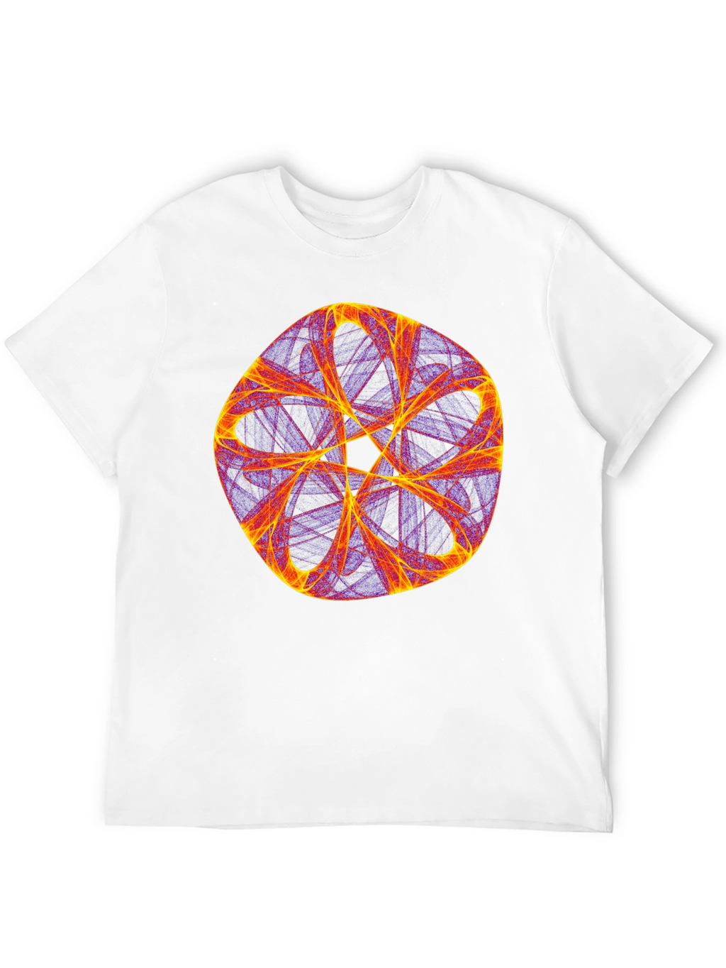 Abstract Geometric Graphic Tee - Bold Black