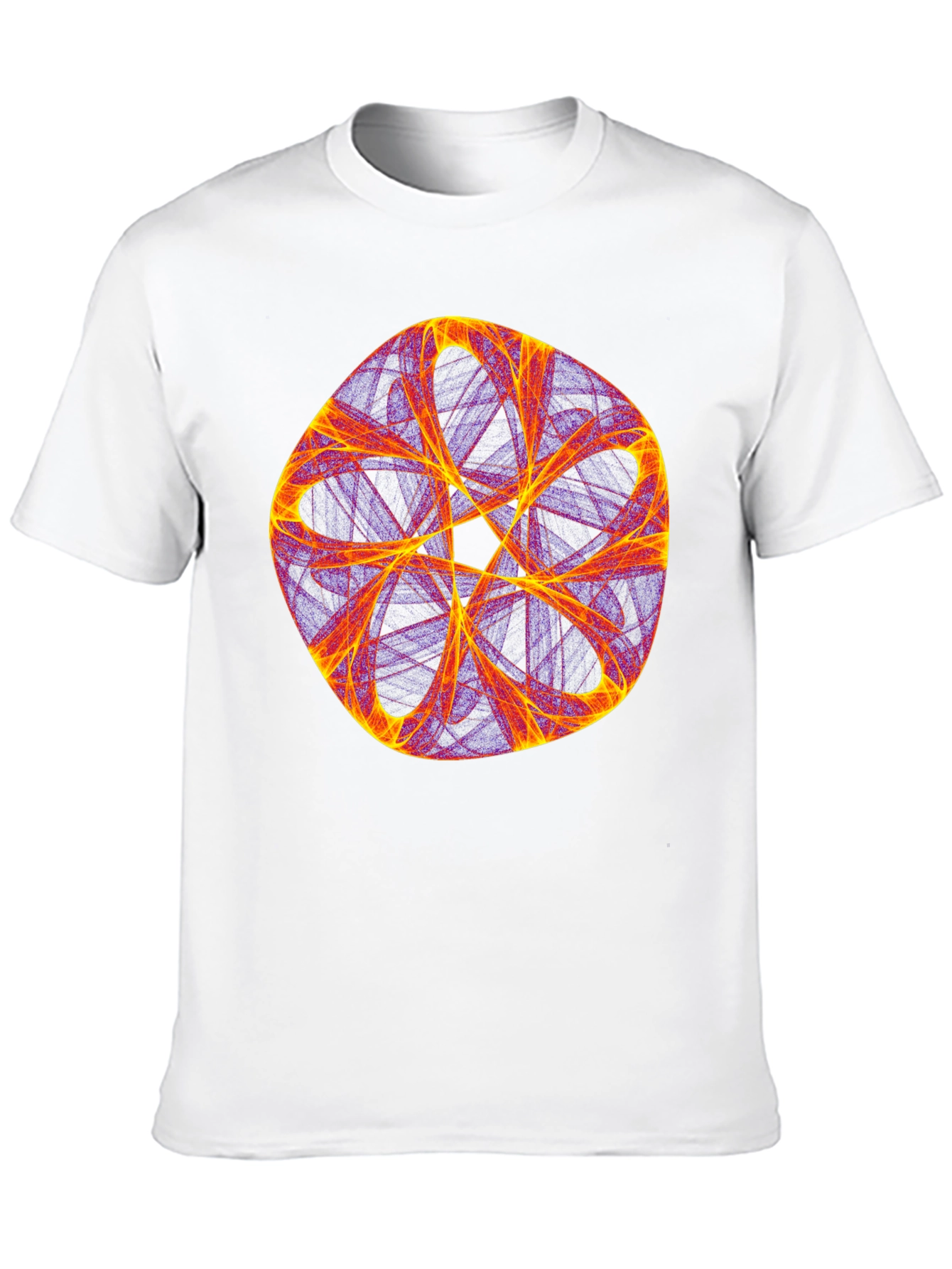 Abstract Geometric Graphic Tee - Bold Black