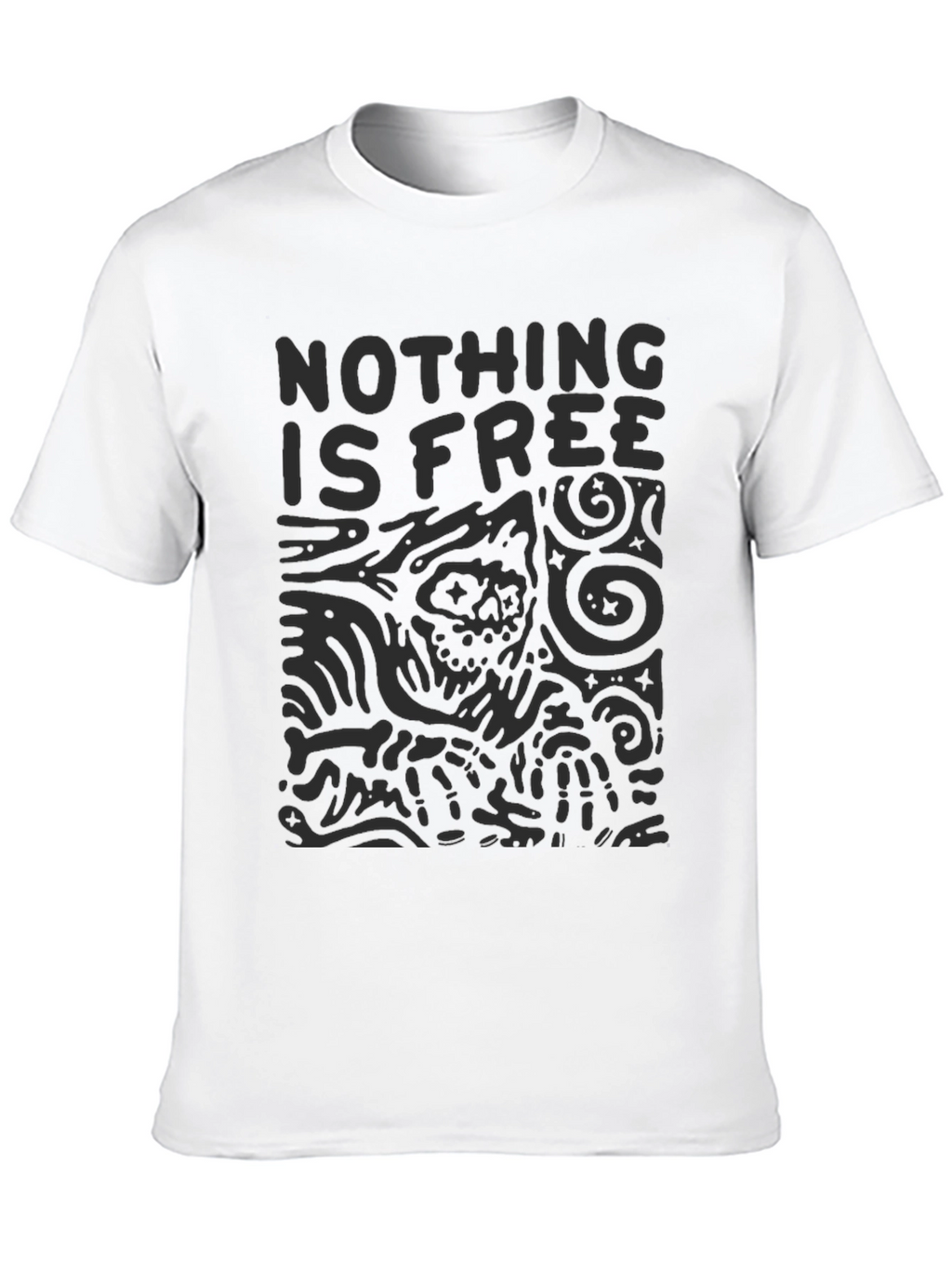 Nothing is Free Graphic Tee - Black