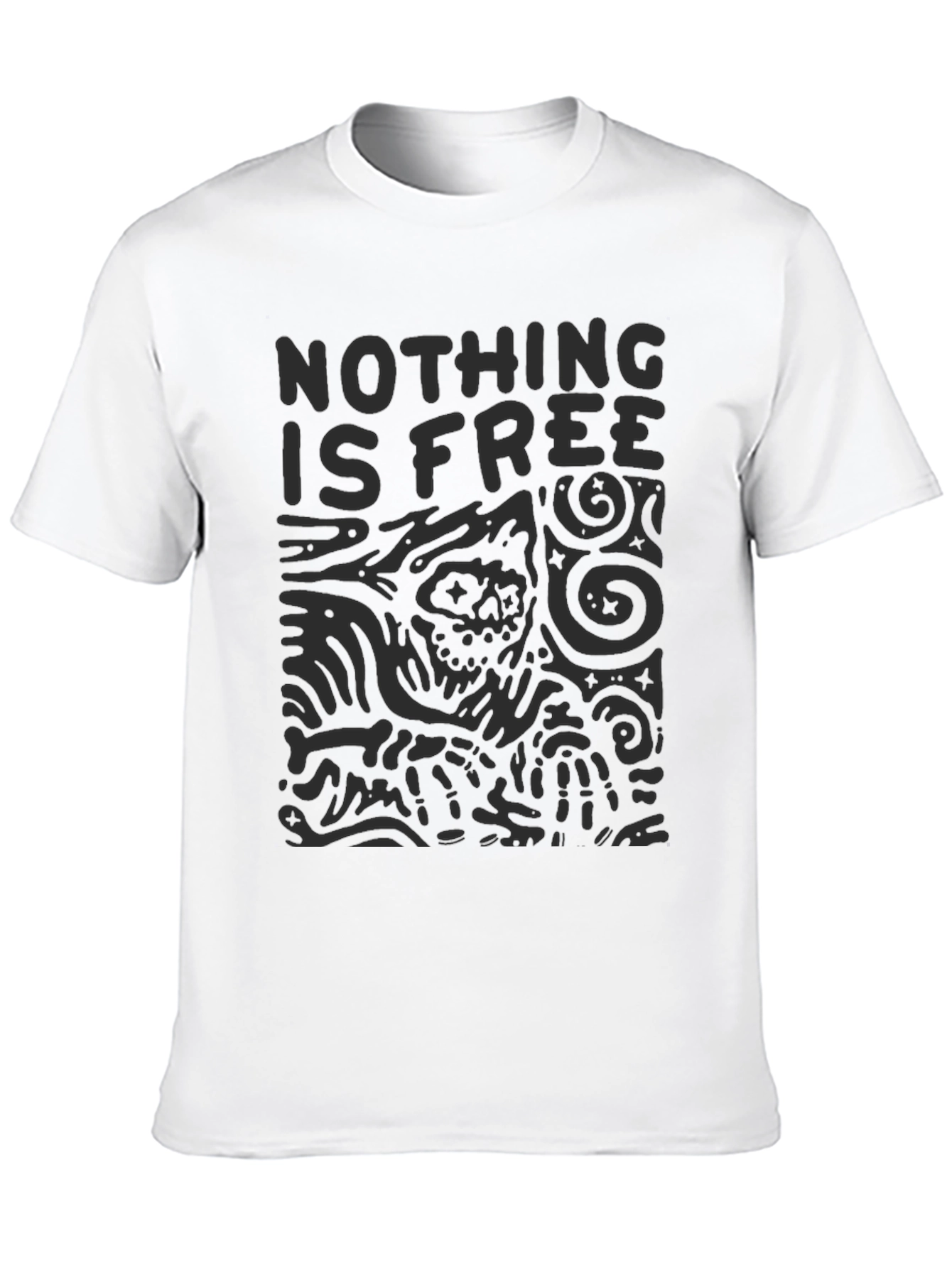 Nothing is Free Graphic Tee - Black
