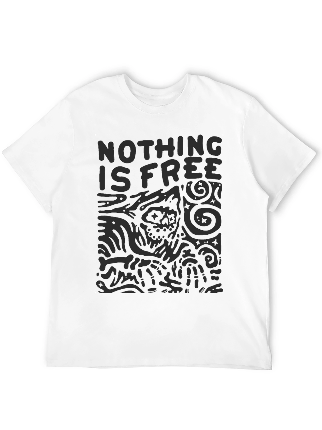 Nothing is Free Graphic Tee - Black