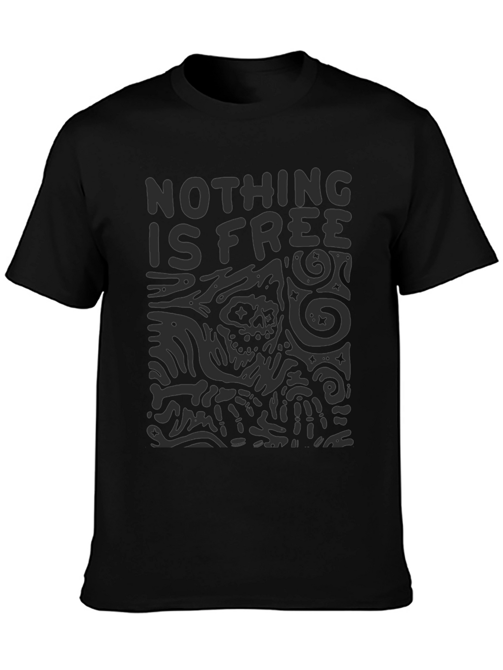 Nothing is Free Graphic Tee - Black