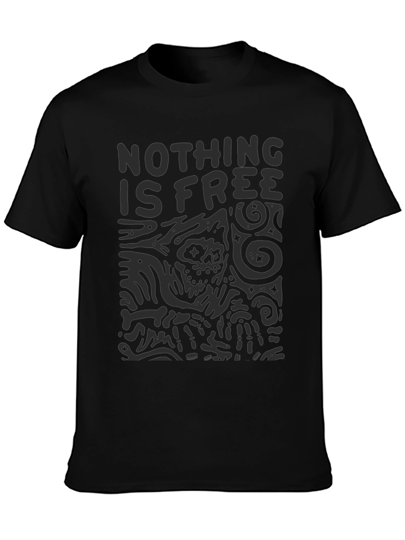 Nothing is Free Graphic Tee - Black