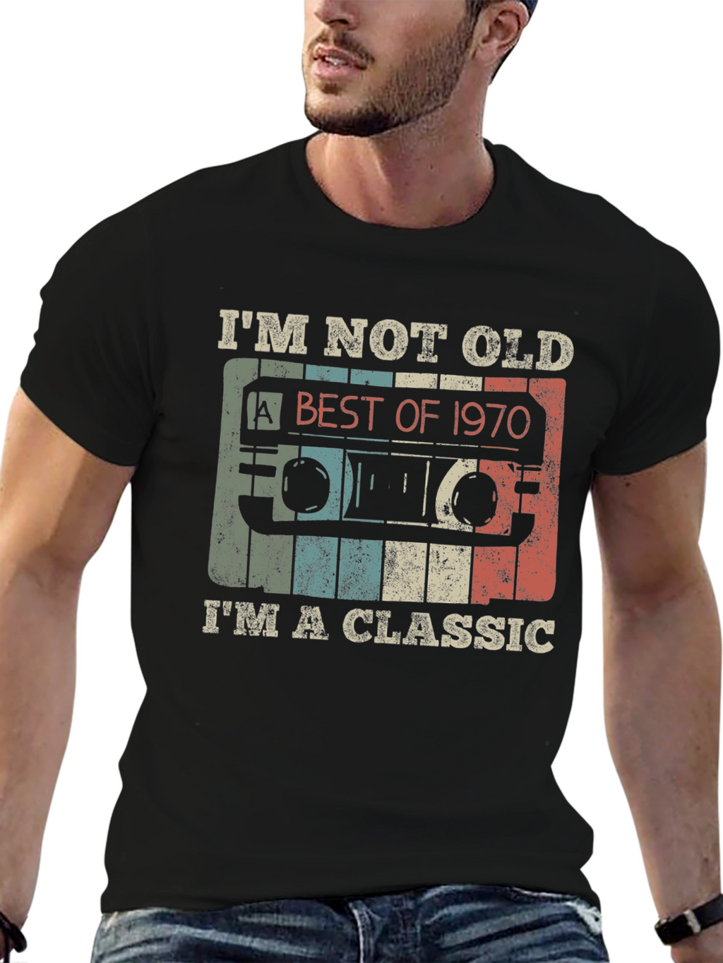 Classic 1970 Cassette Tape Graphic T-Shirt
