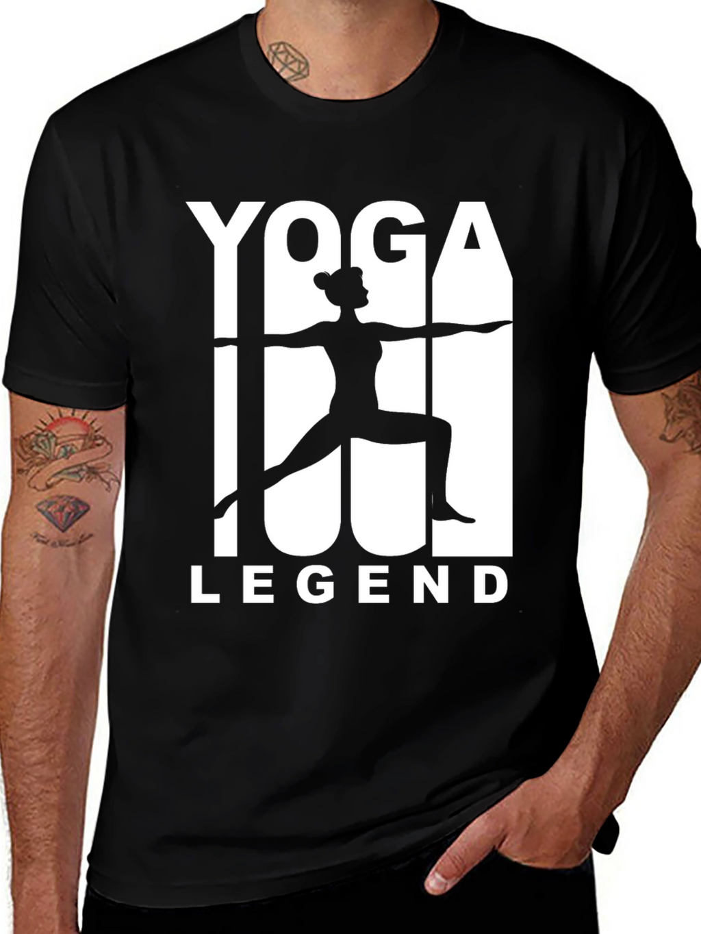 Yoga Legend Black Graphic T-Shirt