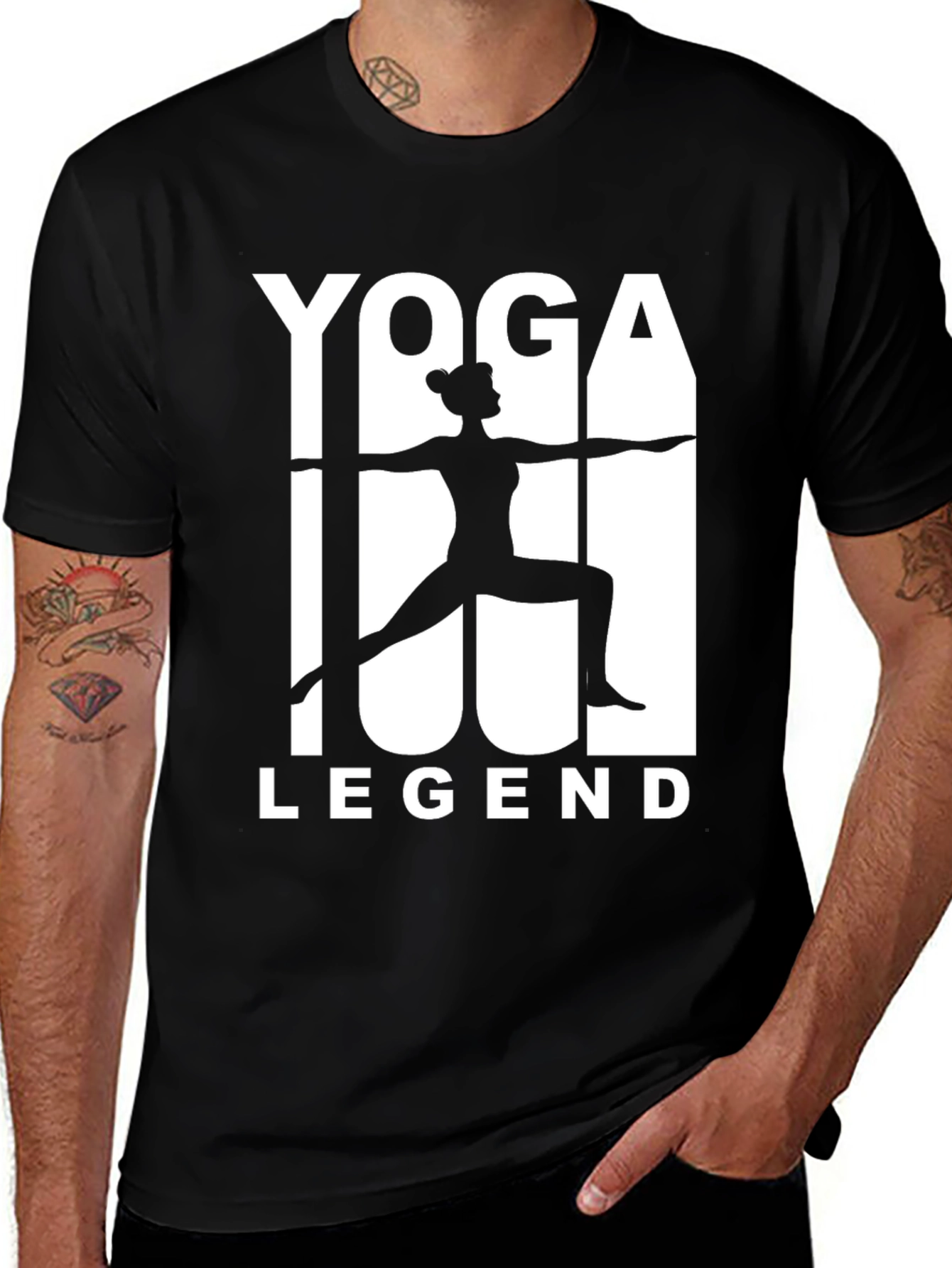 Yoga Legend Black Graphic T-Shirt