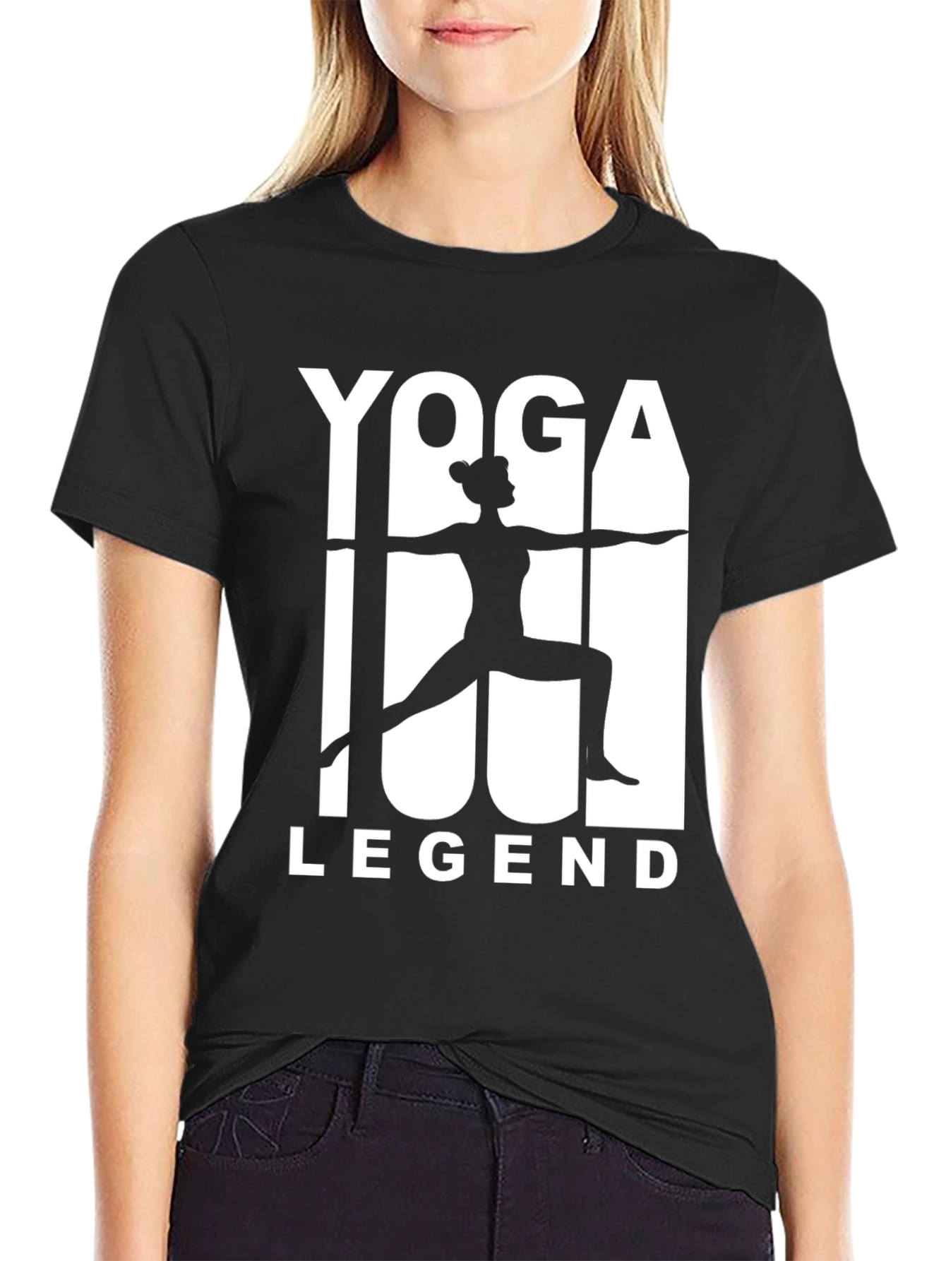 Yoga Legend Black Graphic T-Shirt
