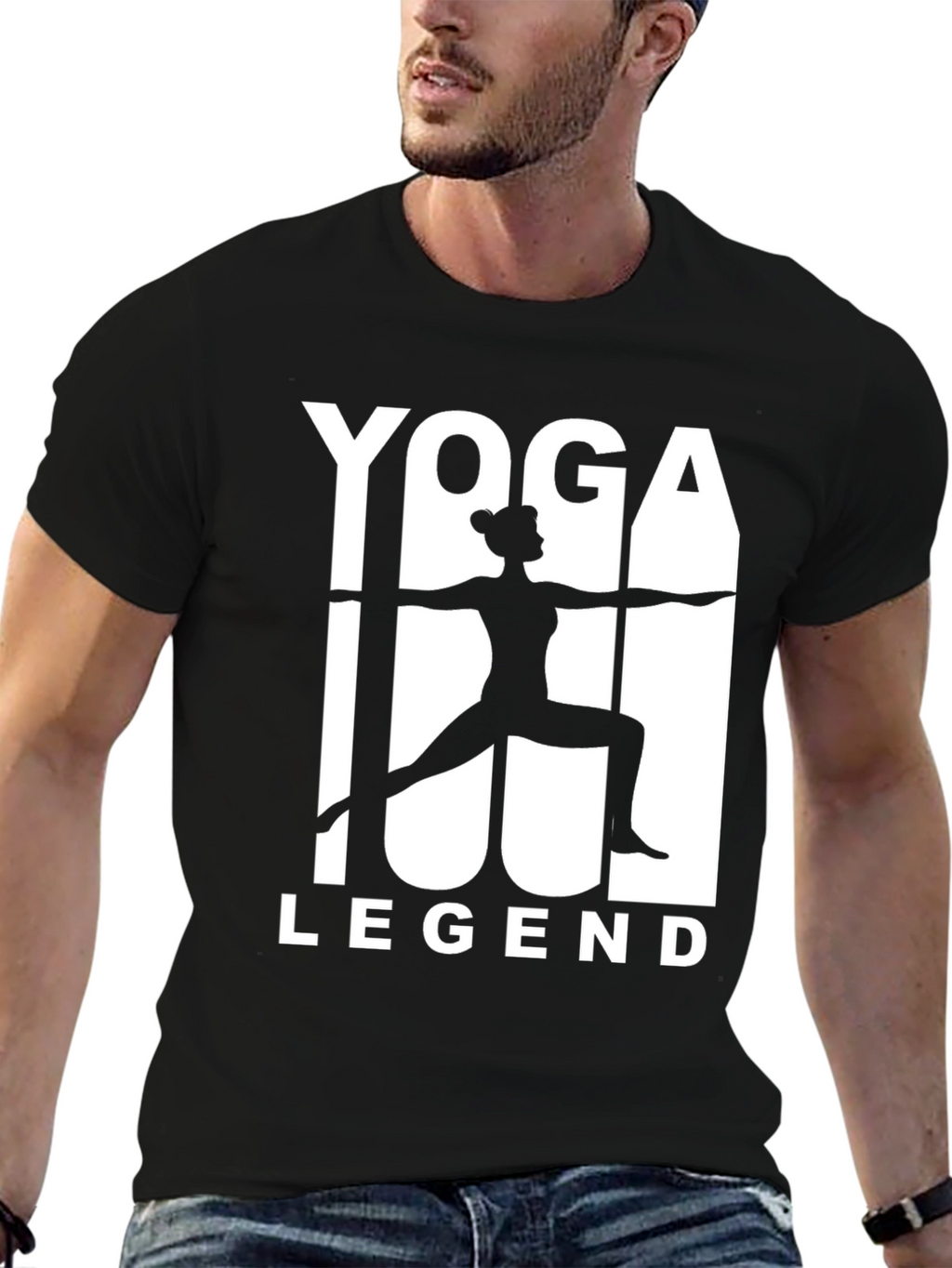 Yoga Legend Black Graphic T-Shirt