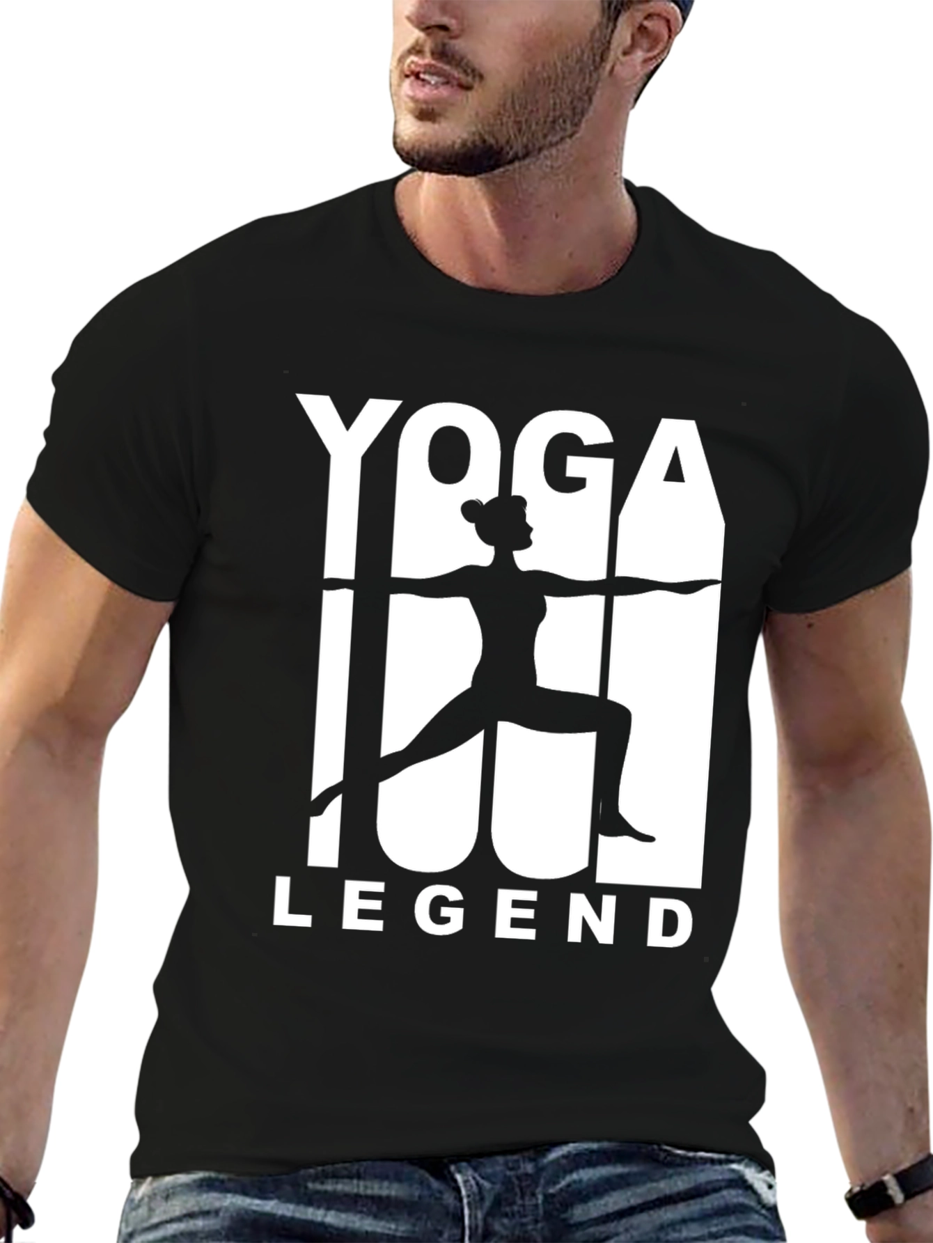 Yoga Legend Black Graphic T-Shirt
