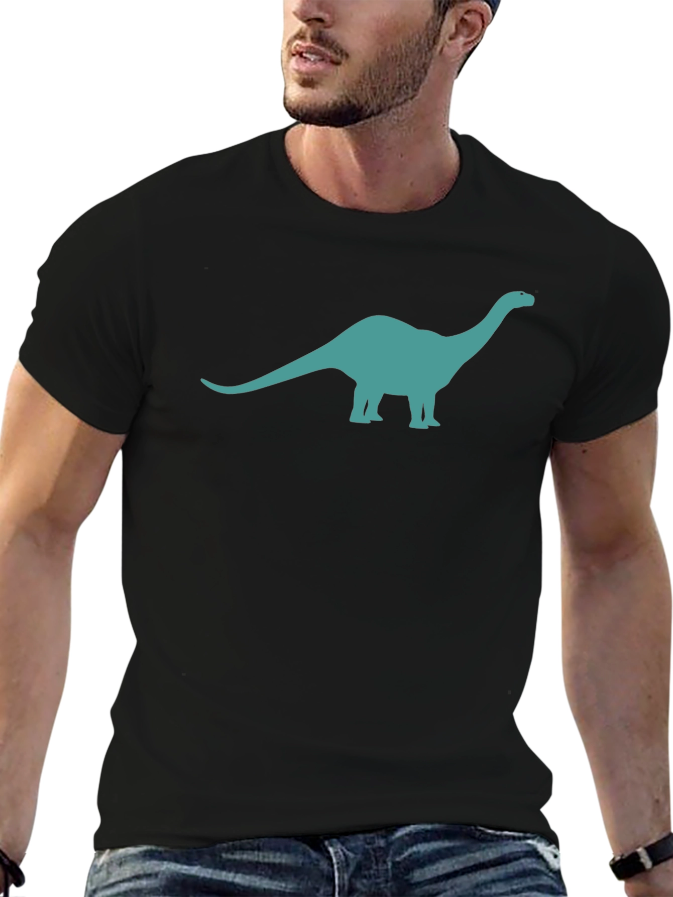 Dino Graphic Tee - Black Short Sleeve