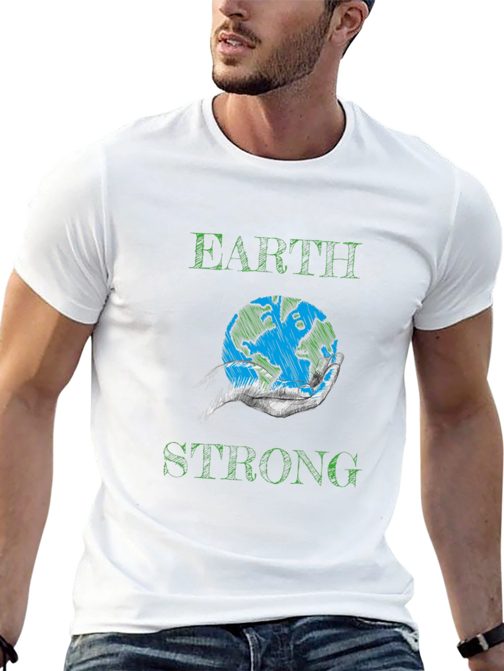 Earth Strong Graphic Tee - Eco-Friendly Design