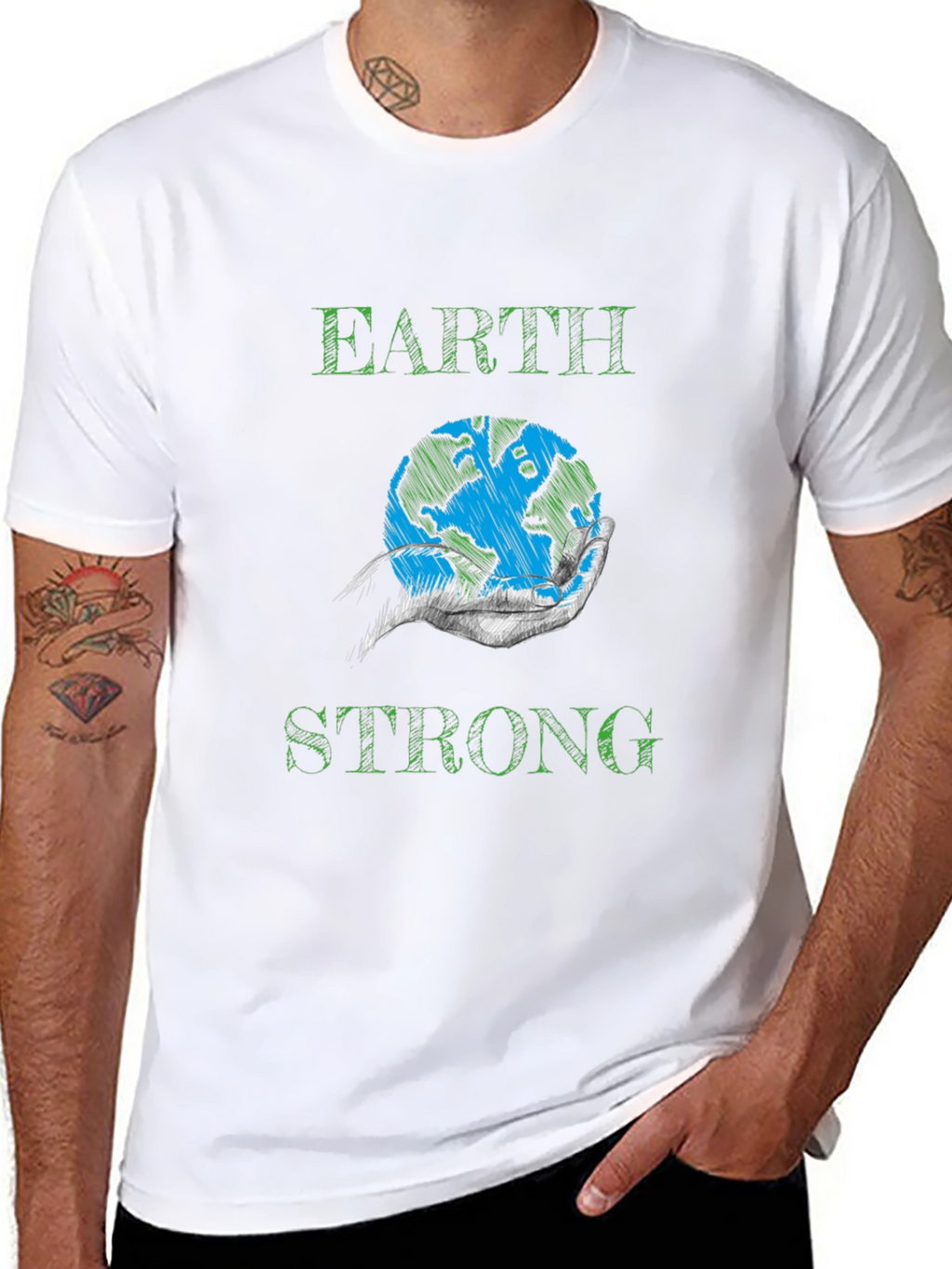 Earth Strong Graphic Tee - Eco-Friendly Design