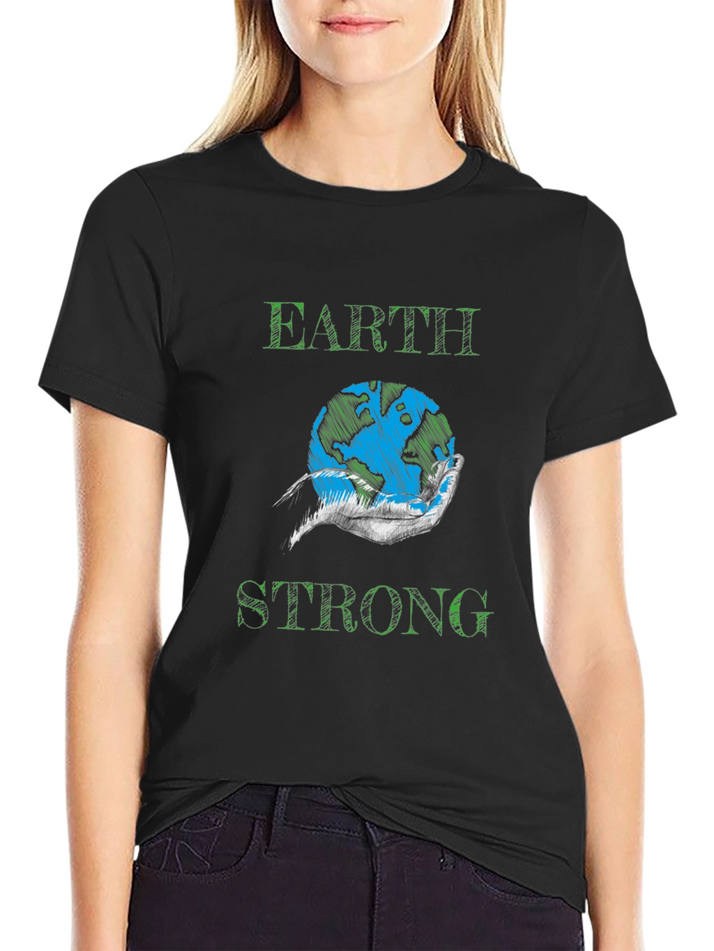 Earth Strong Graphic Tee - Eco-Friendly Design