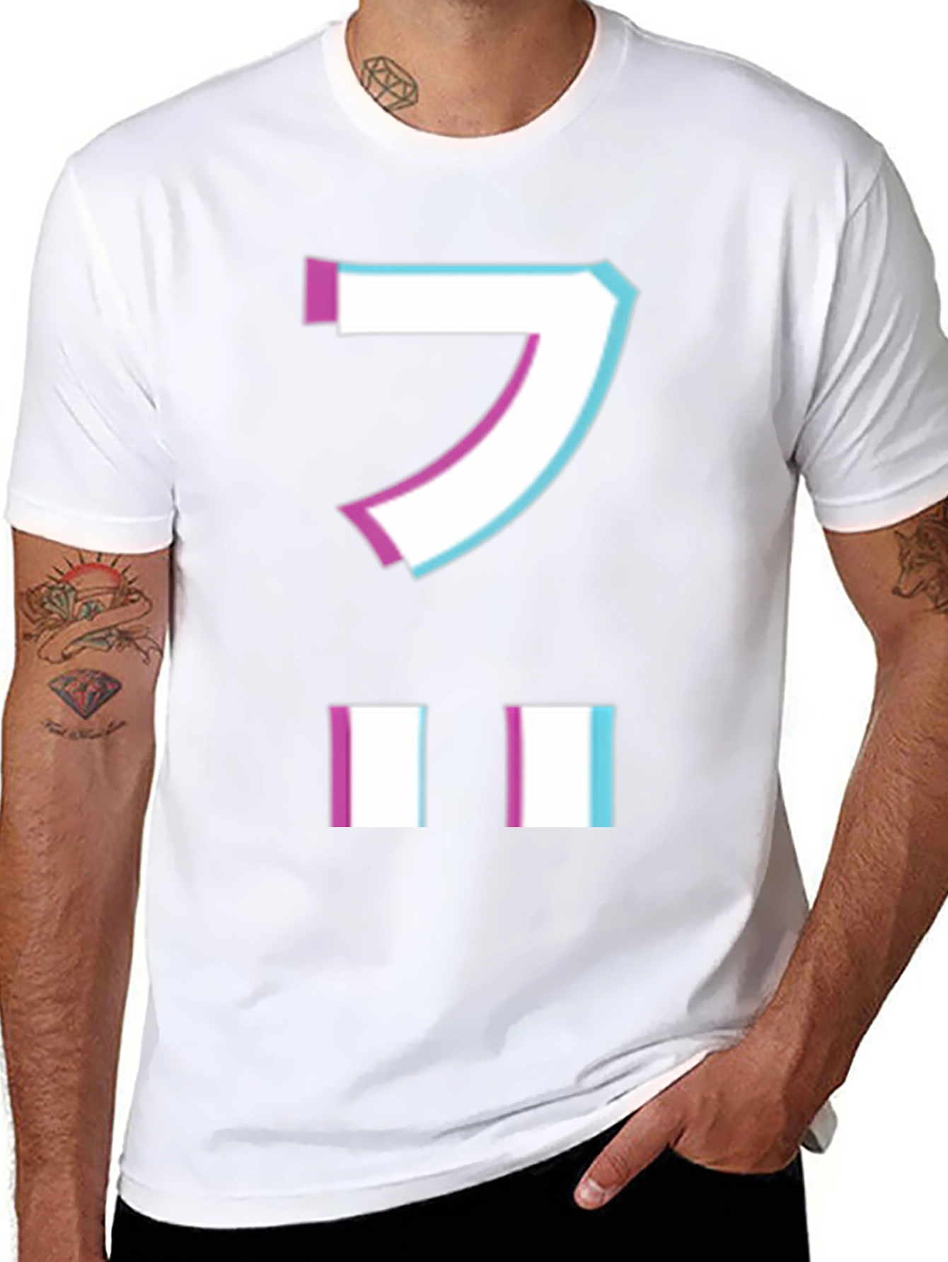 Retro Japanese Character Graphic Tee - Black