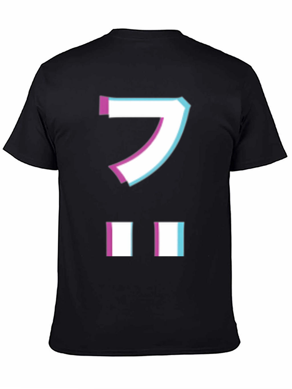 Retro Japanese Character Graphic Tee - Black