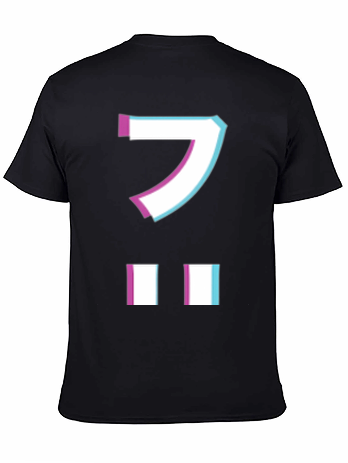 Retro Japanese Character Graphic Tee - Black