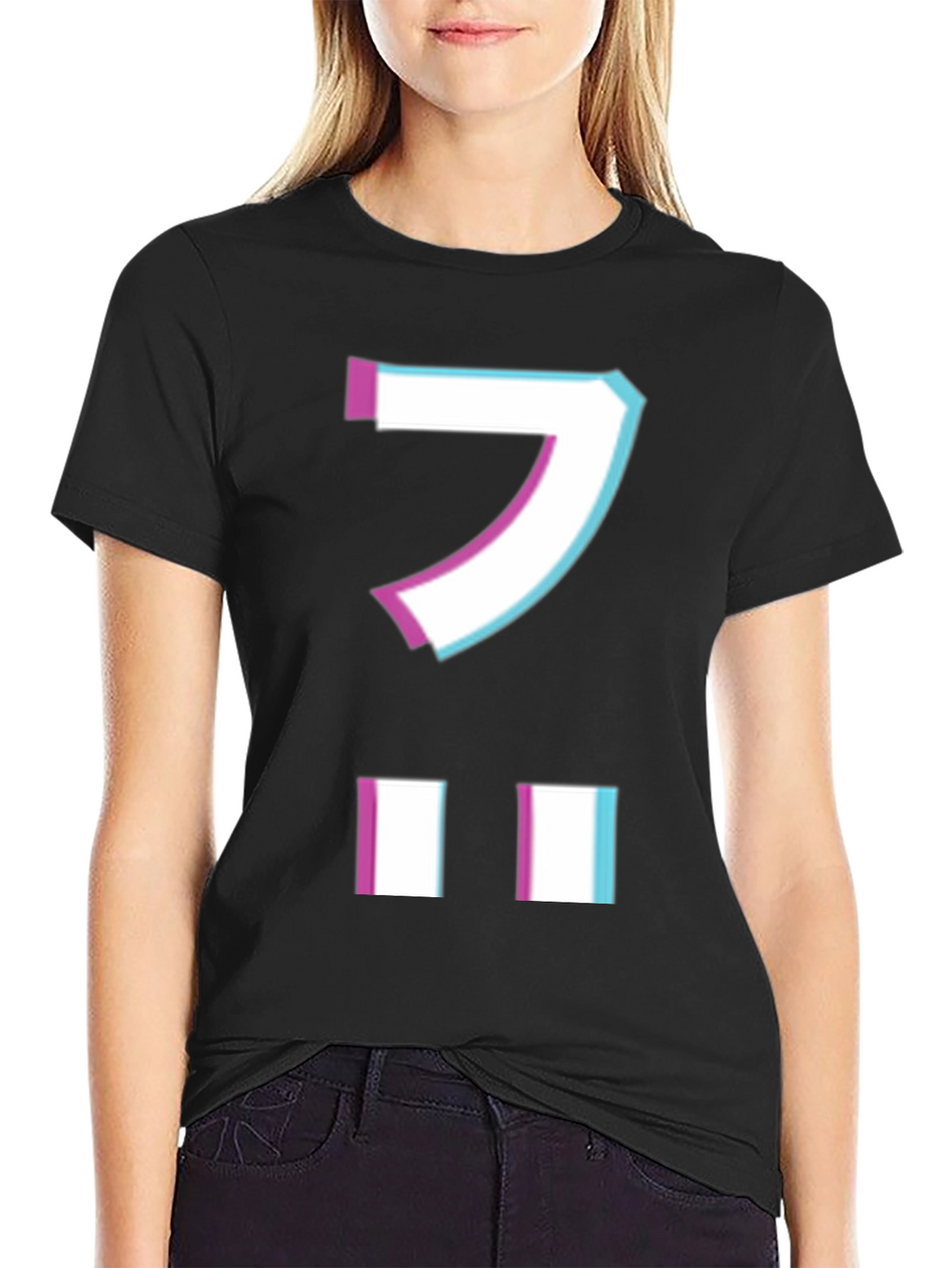 Retro Japanese Character Graphic Tee - Black