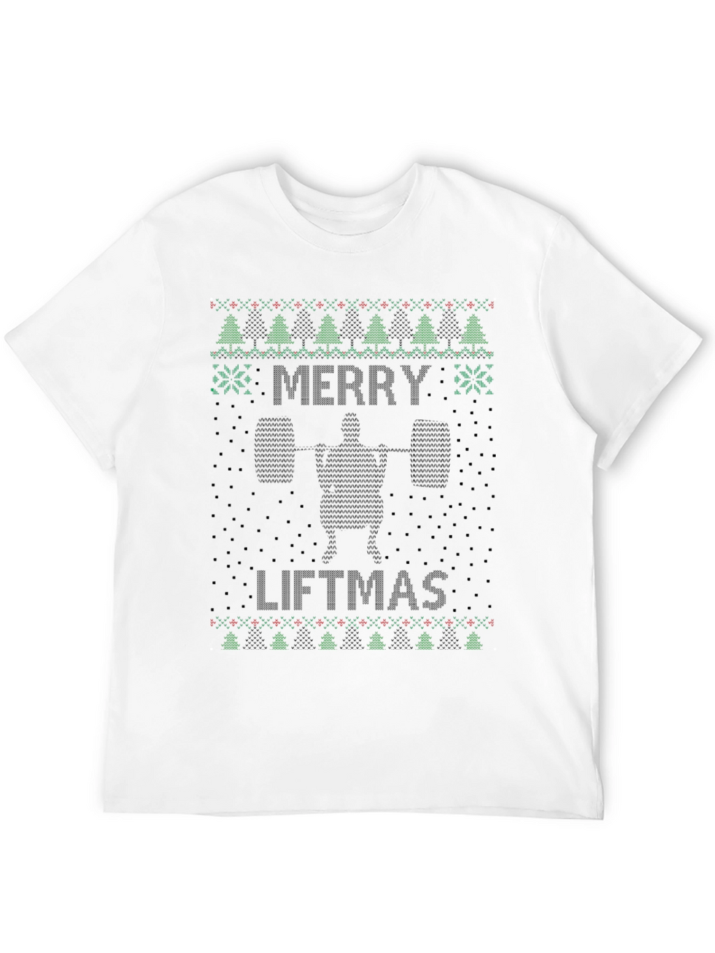 Merry Liftmas Ugly Christmas T-Shirt - Black