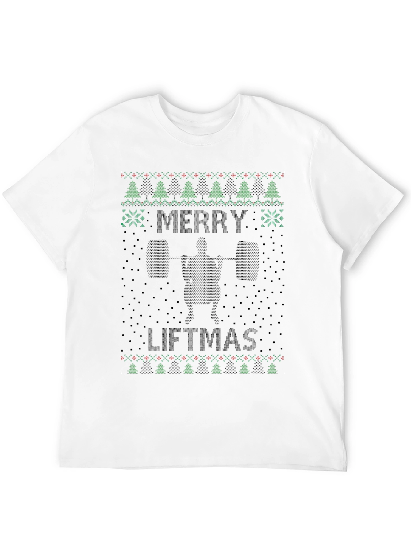 Merry Liftmas Ugly Christmas T-Shirt - Black
