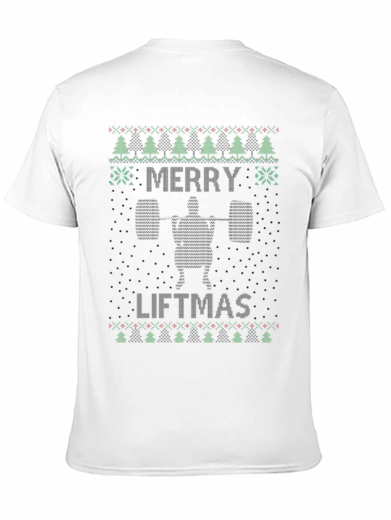 Merry Liftmas Ugly Christmas T-Shirt - Black