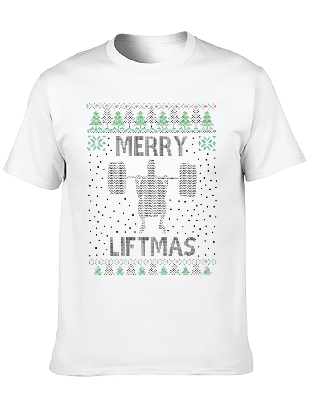 Merry Liftmas Ugly Christmas T-Shirt - Black