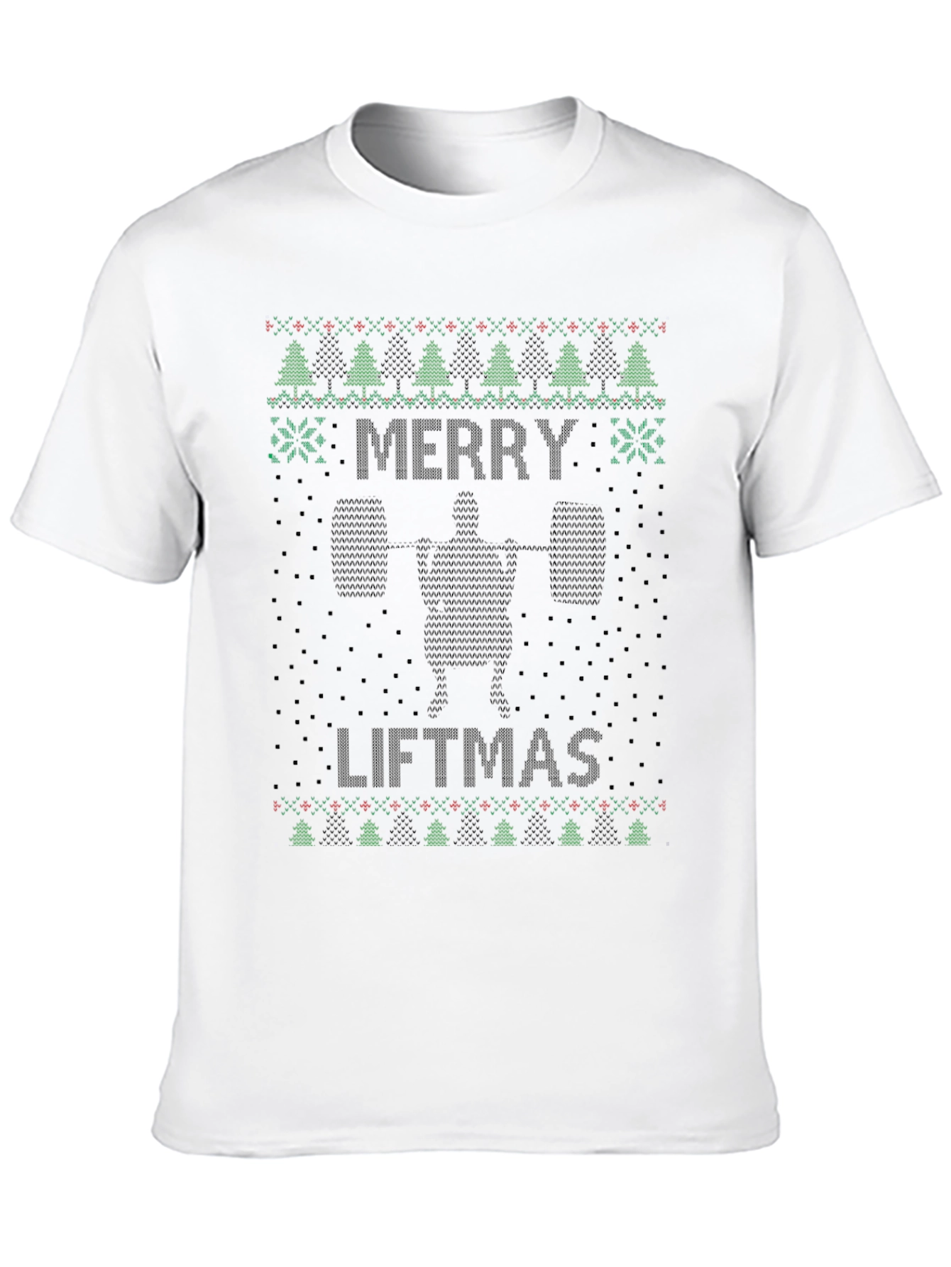 Merry Liftmas Ugly Christmas T-Shirt - Black