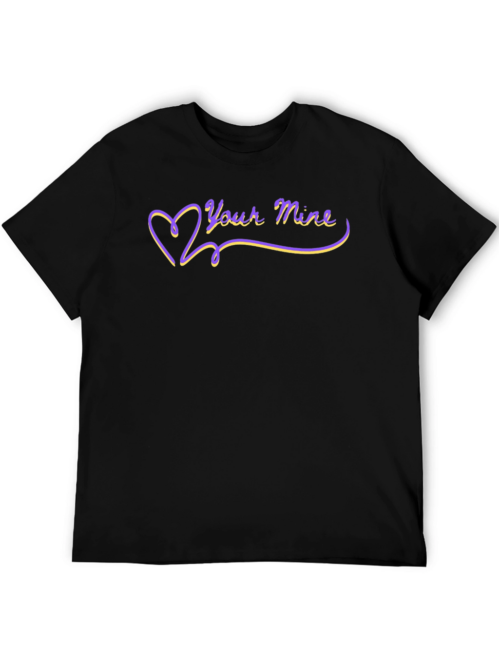 Your Mine Heart Graphic Tee - Black