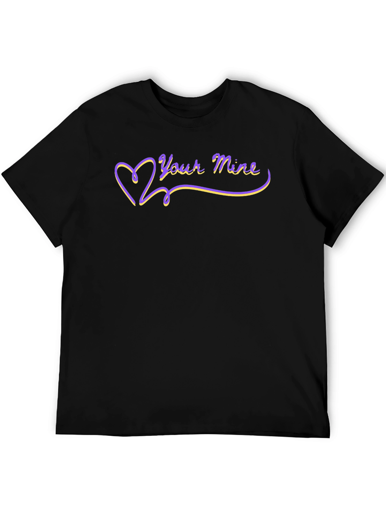 Your Mine Heart Graphic Tee - Black