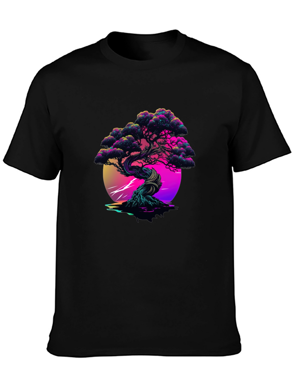Vaporwave Bonsai Black Tee