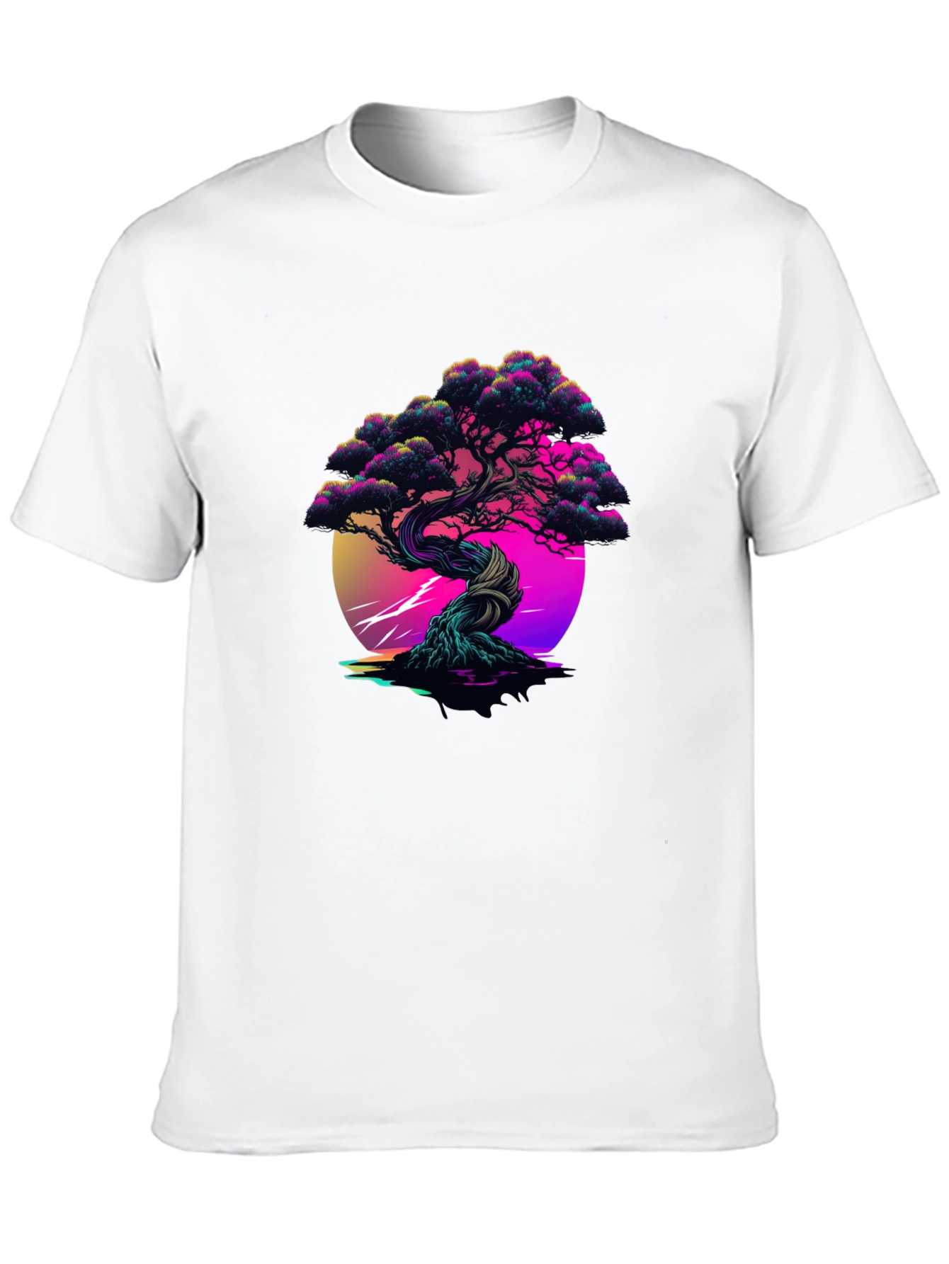 Vaporwave Bonsai Black Tee