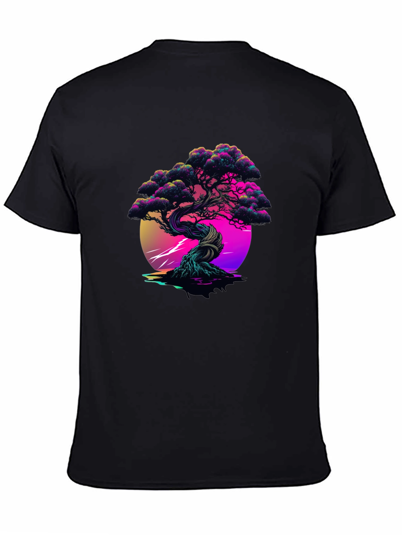 Vaporwave Bonsai Black Tee