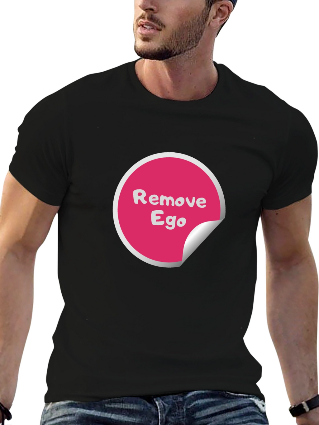 Remove Ego Black Tee - Awareness & Style