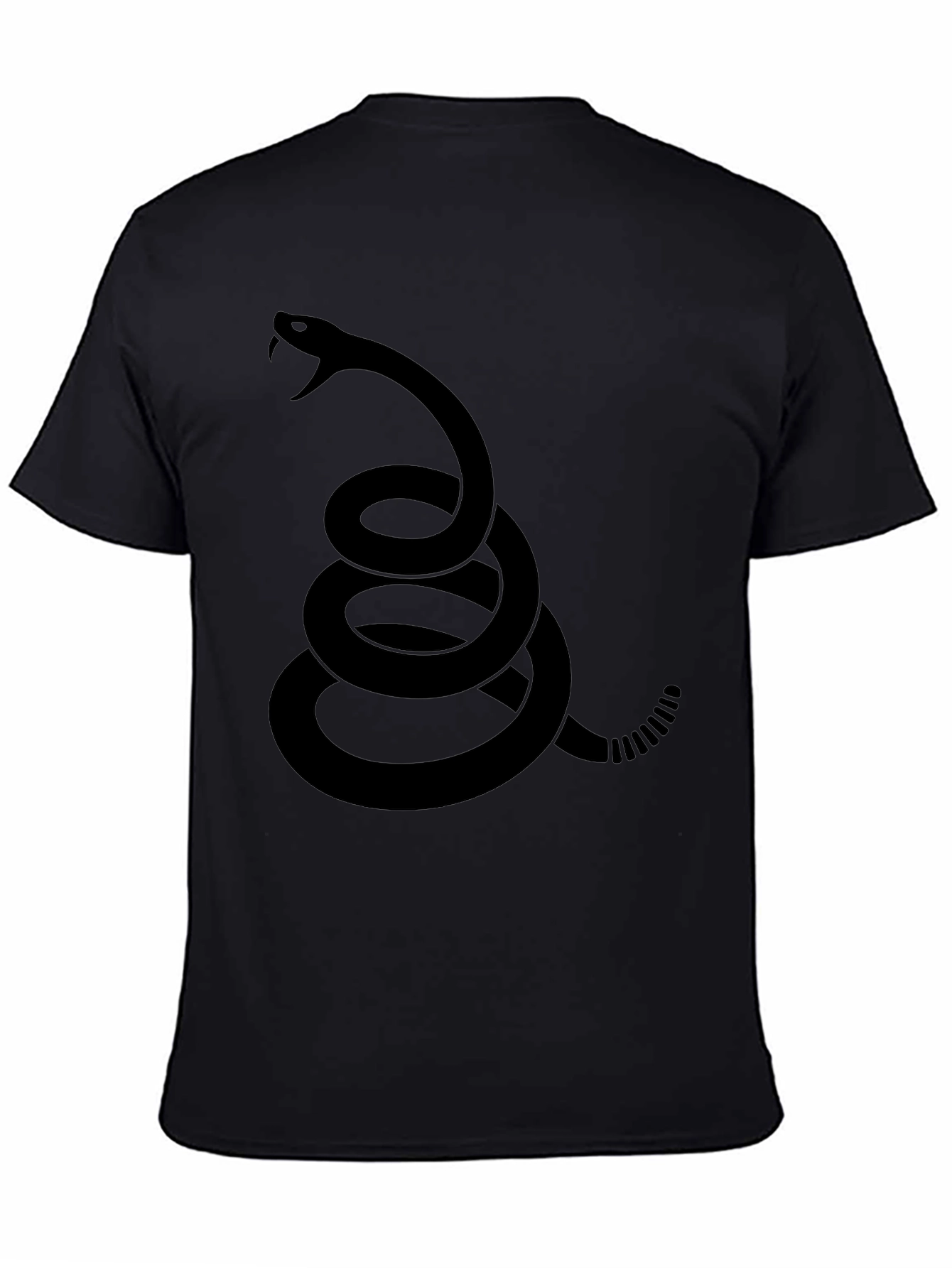 Black Dont Tread On Me Snake T-Shirt