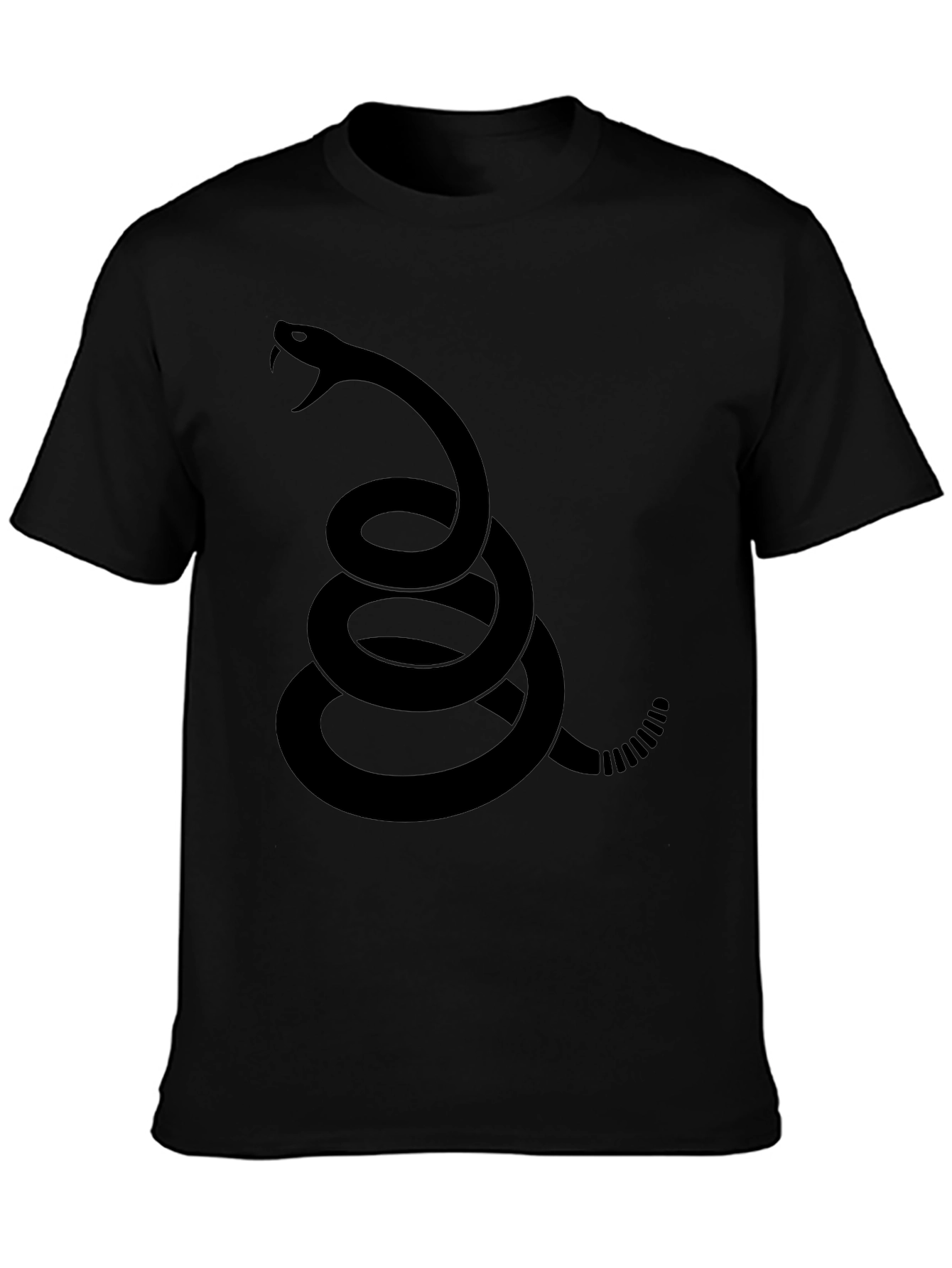 Black Dont Tread On Me Snake T-Shirt