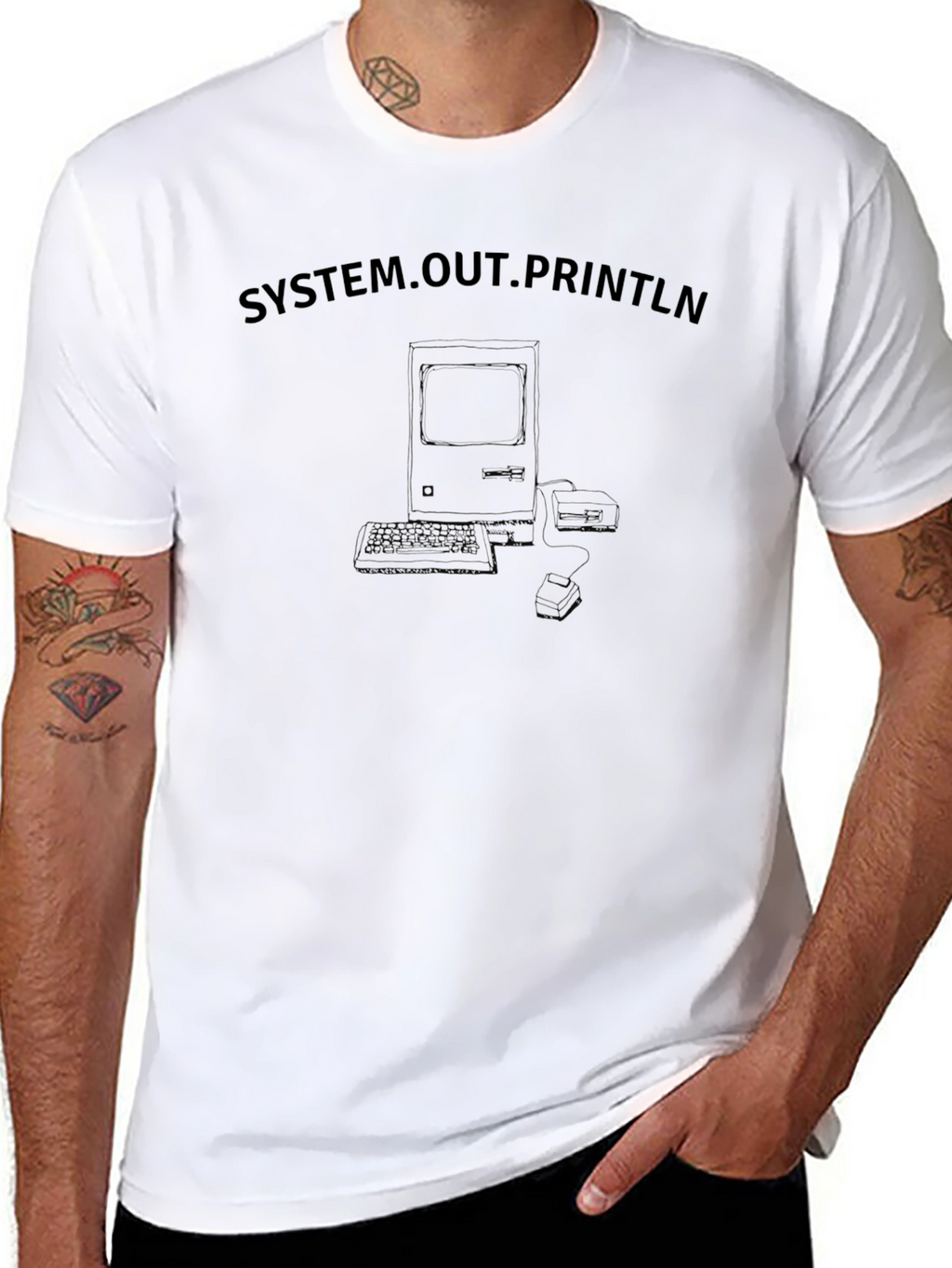 System.out.Println Retro Computer T-Shirt