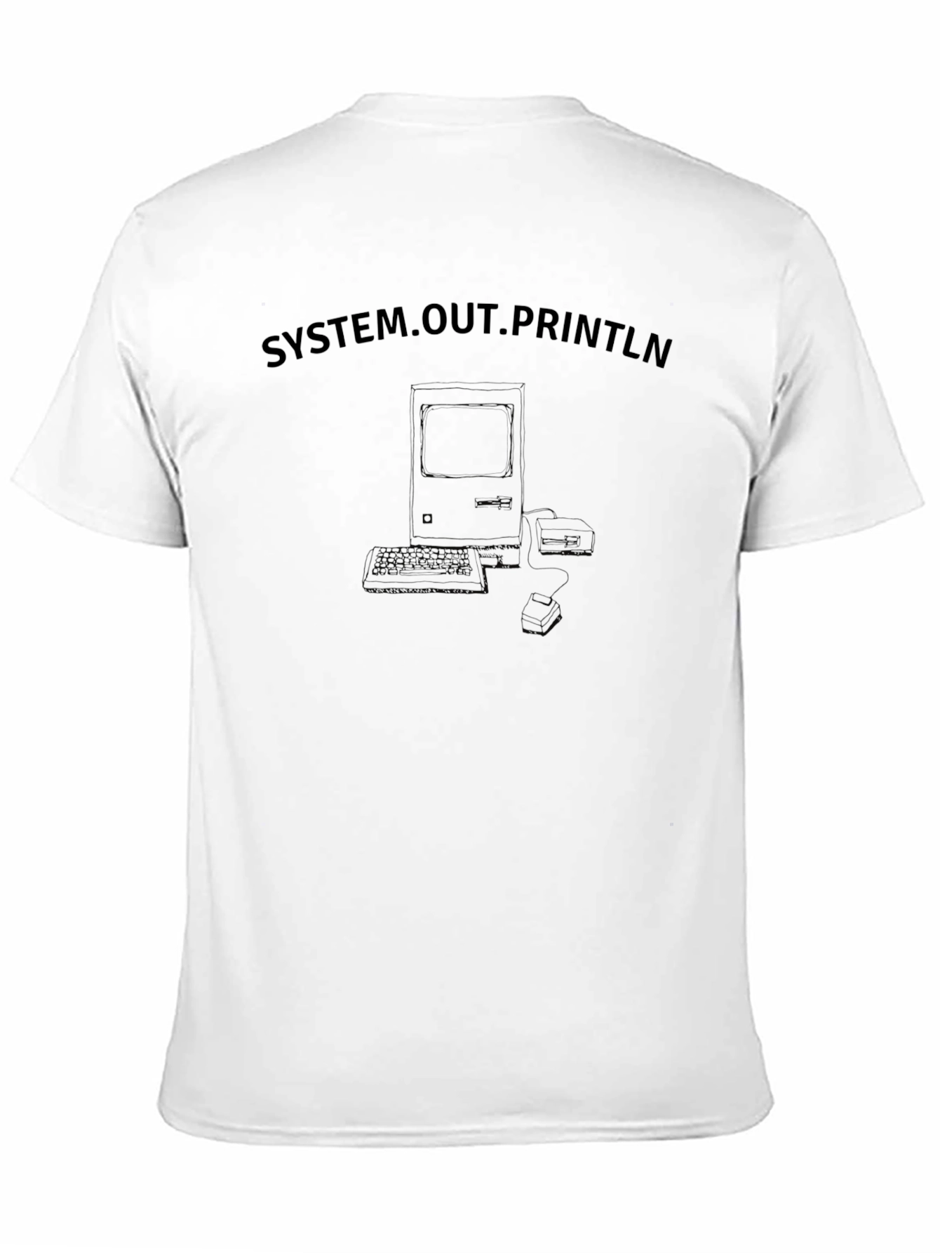 System.out.Println Retro Computer T-Shirt