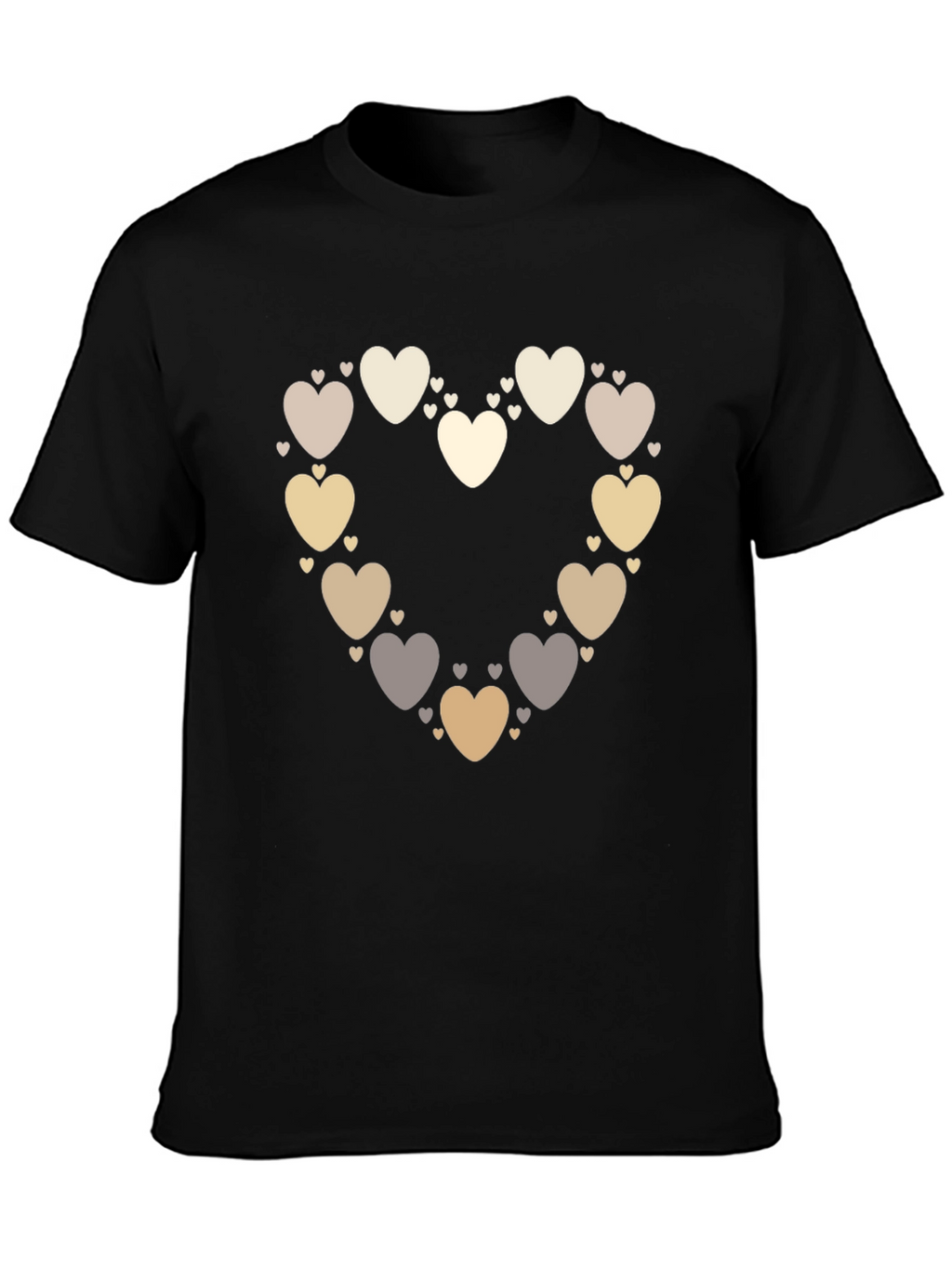 Heart of Hearts Graphic Tee - Black Casual Shirt