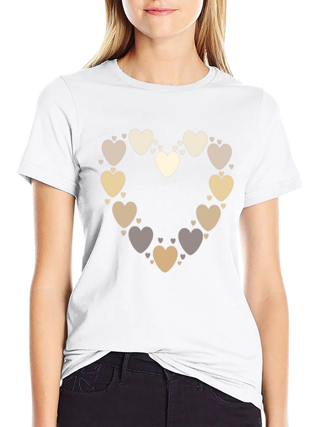 Heart of Hearts Graphic Tee - Black Casual Shirt
