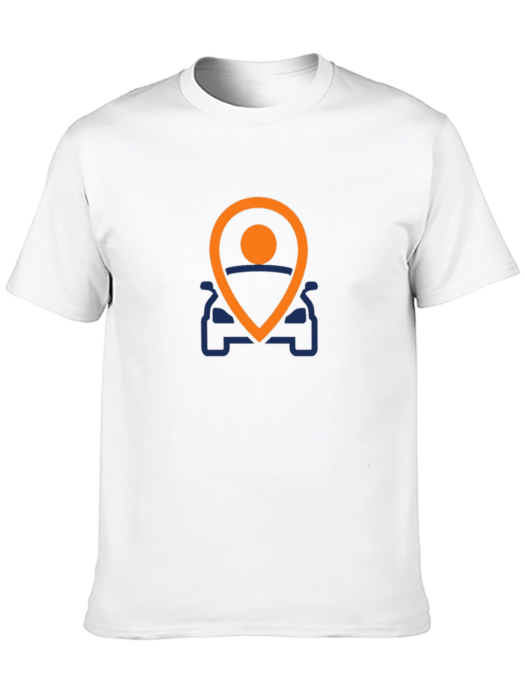 Mens Black T-Shirt with Car Location Graphic