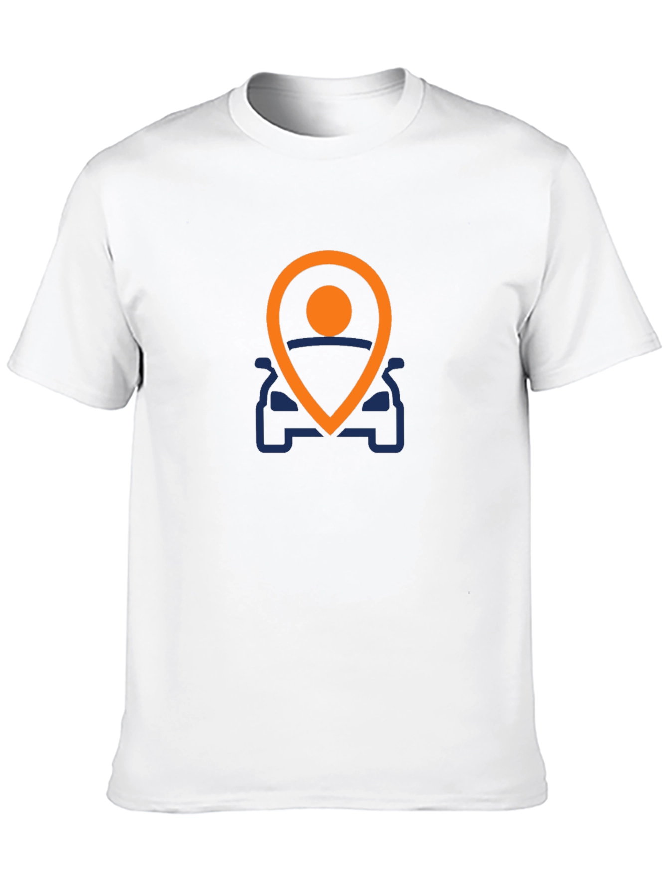 Mens Black T-Shirt with Car Location Graphic