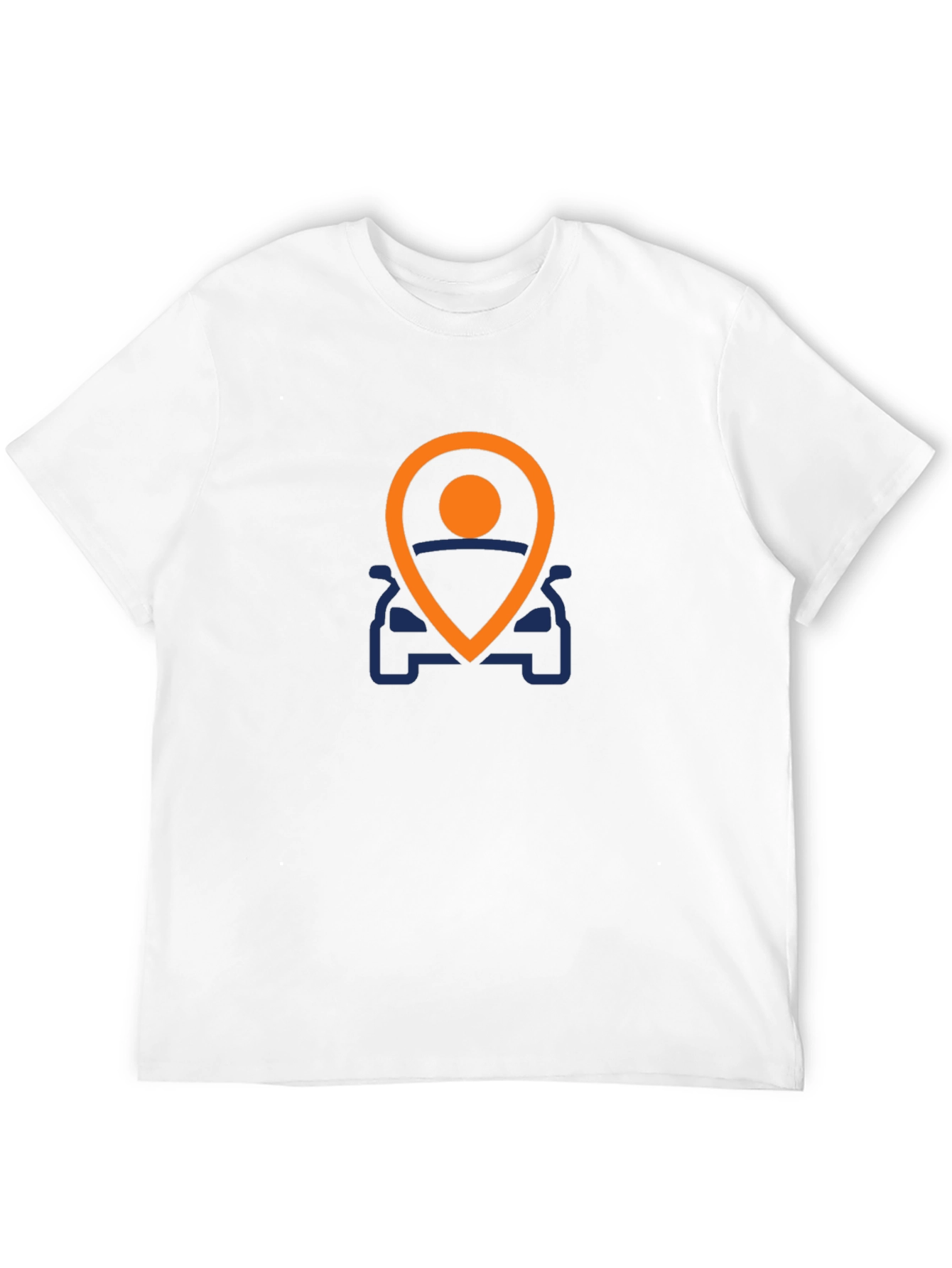 Mens Black T-Shirt with Car Location Graphic