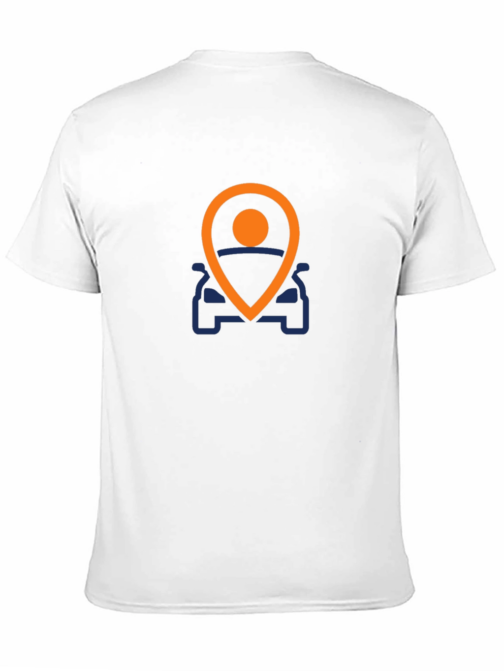 Mens Black T-Shirt with Car Location Graphic