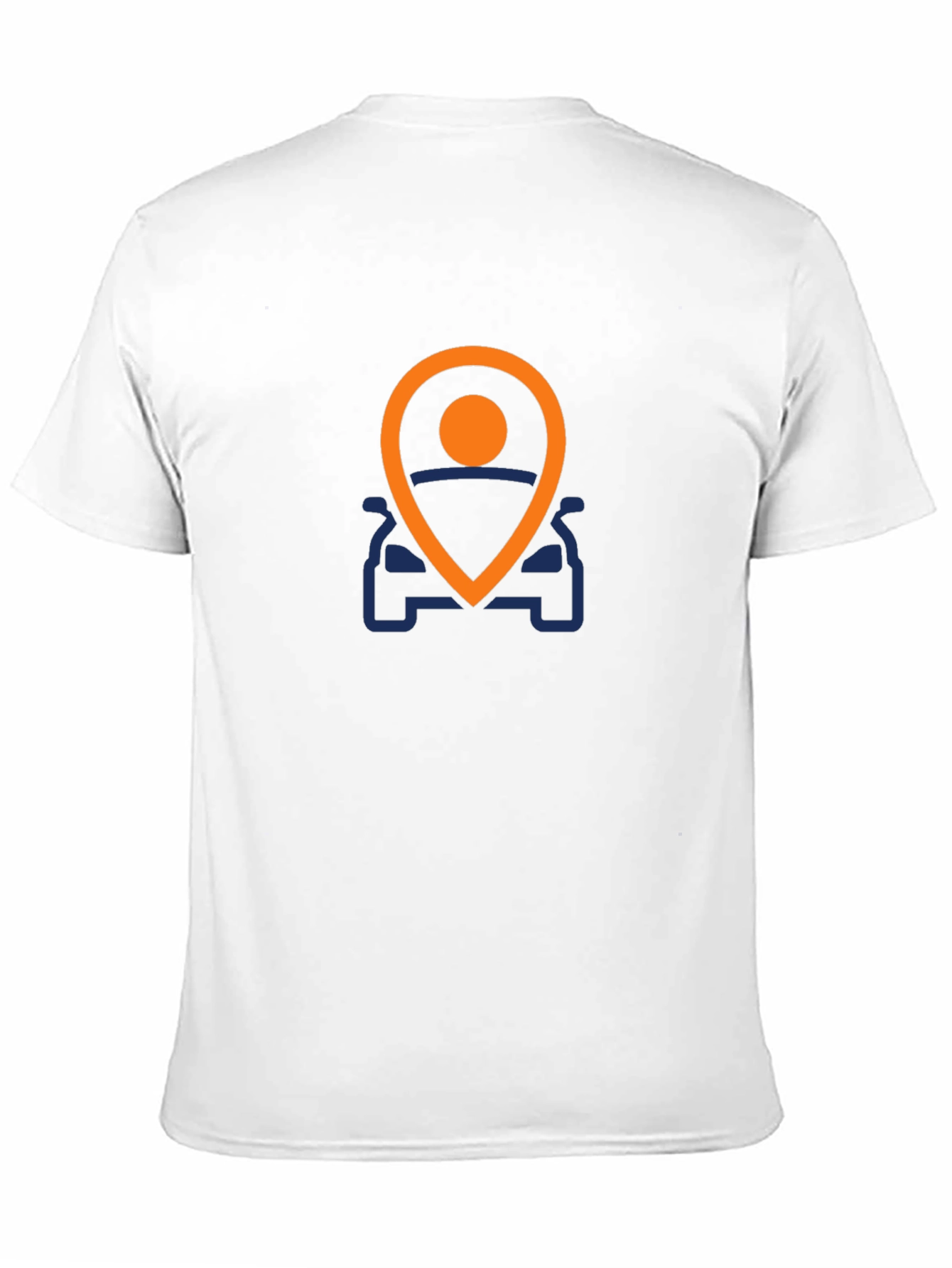 Mens Black T-Shirt with Car Location Graphic