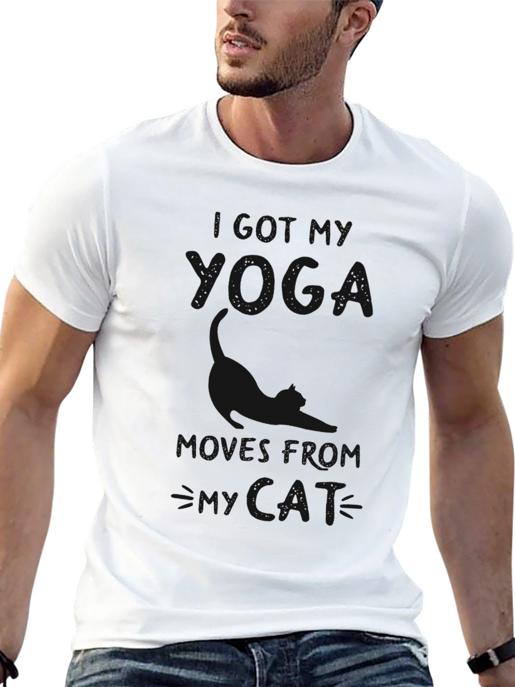 Black Move From My Cat Graphic Tee