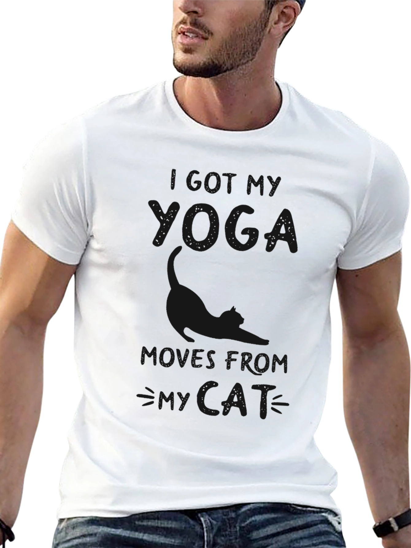 Black Move From My Cat Graphic Tee