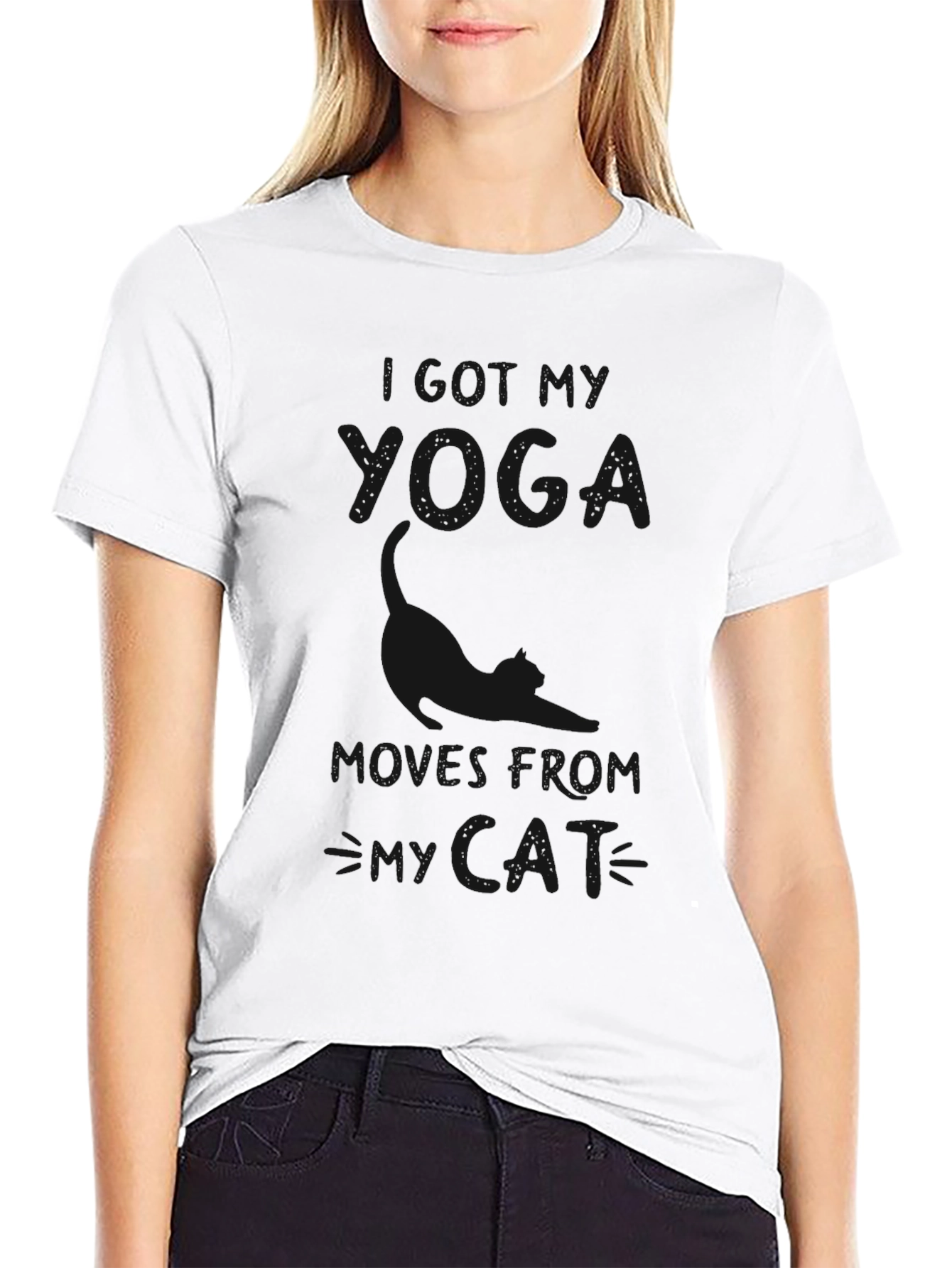 Black Move From My Cat Graphic Tee