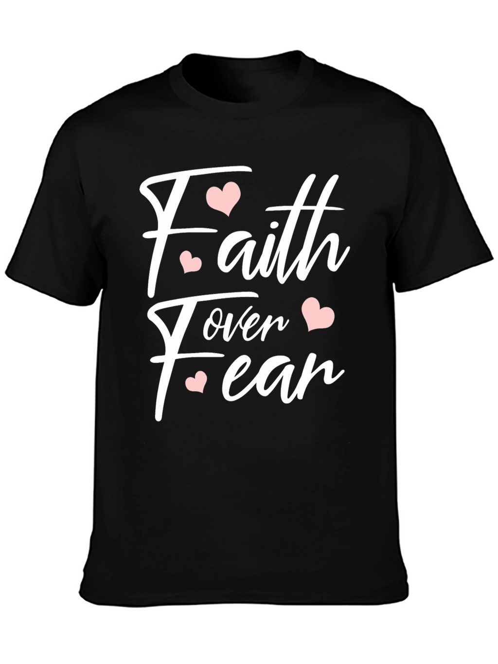 Faith Over Fear Heart Graphic T-Shirt